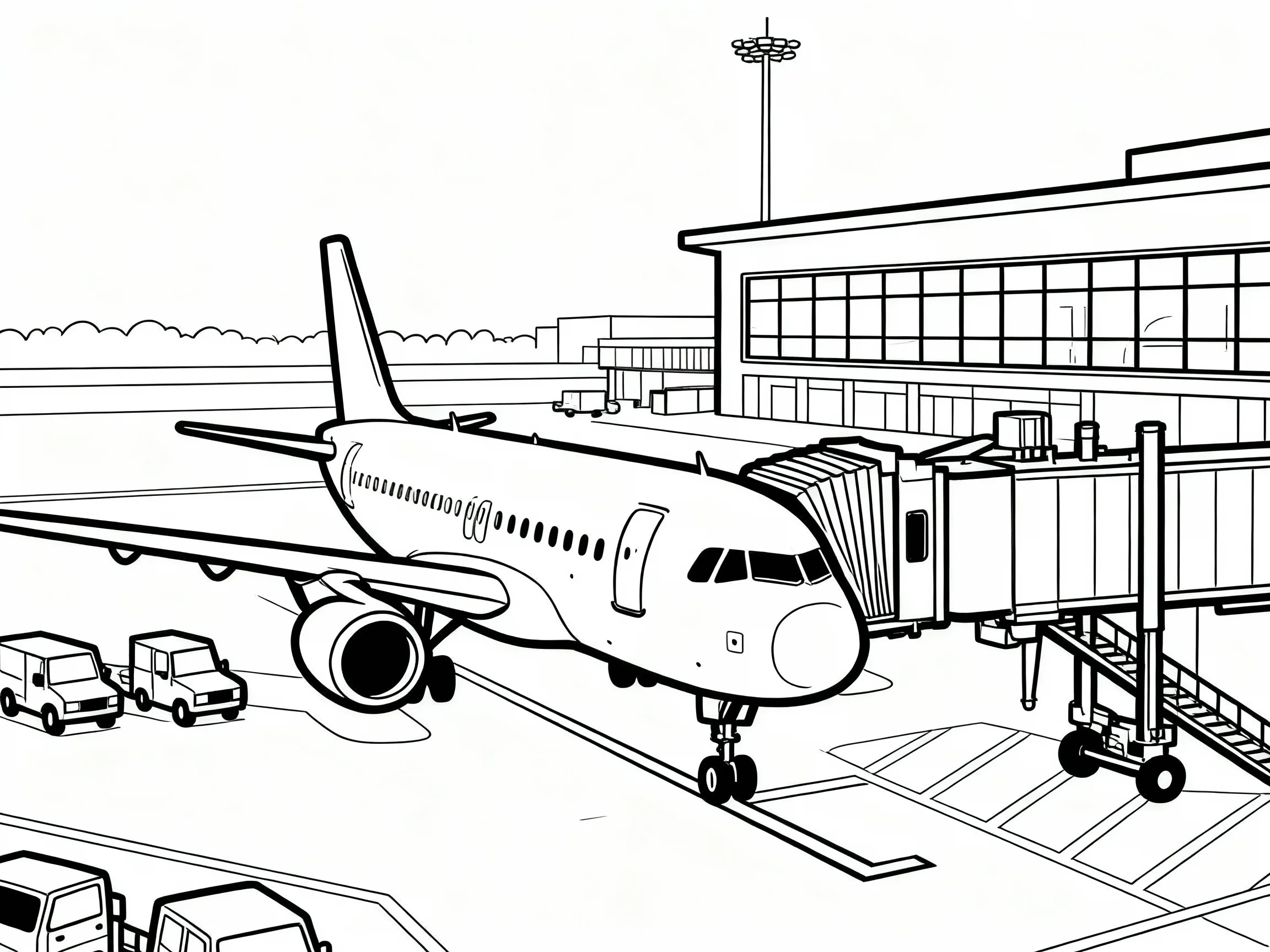 Airplane coloring page preview