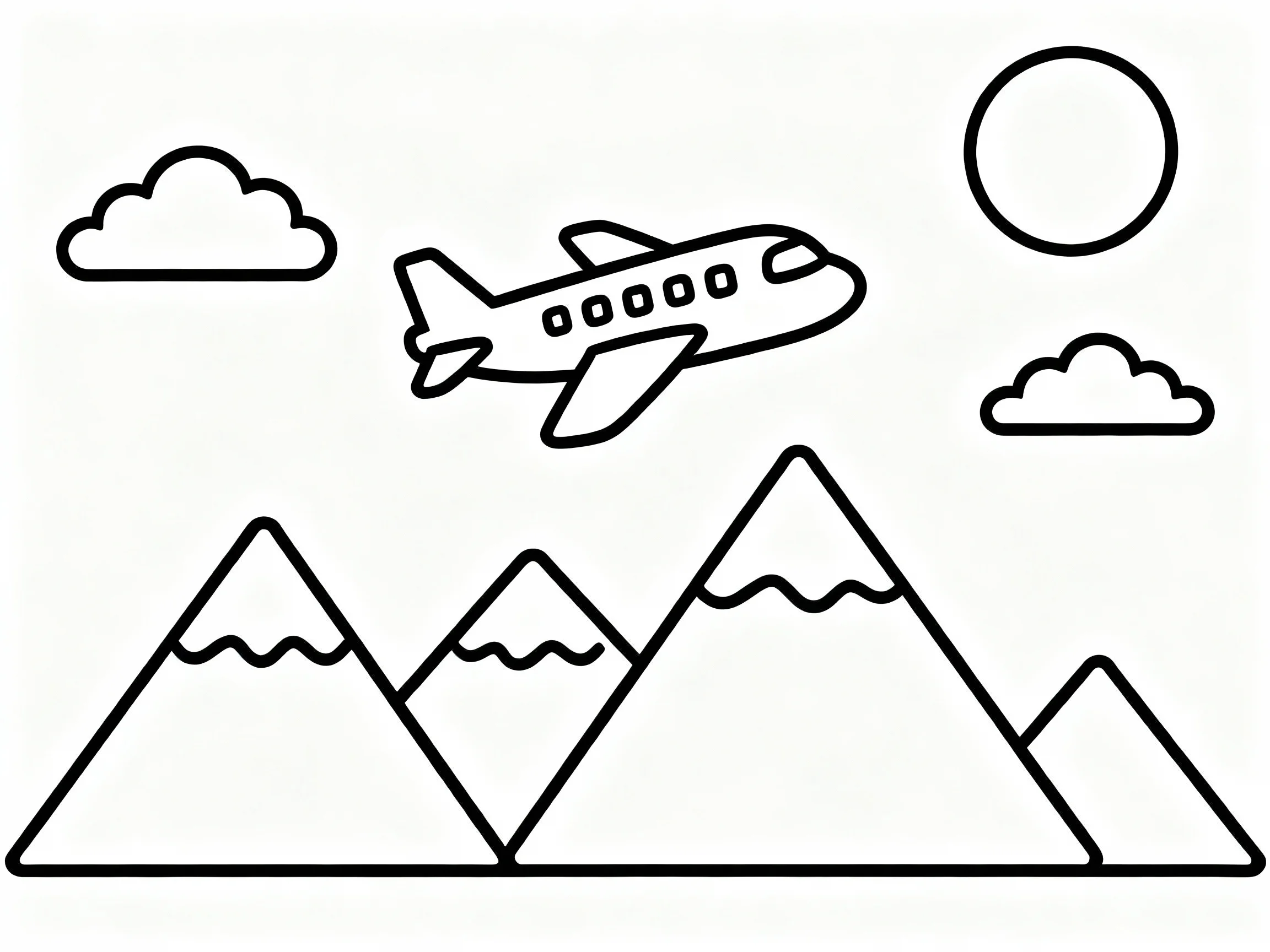 Airplane Over Mountains