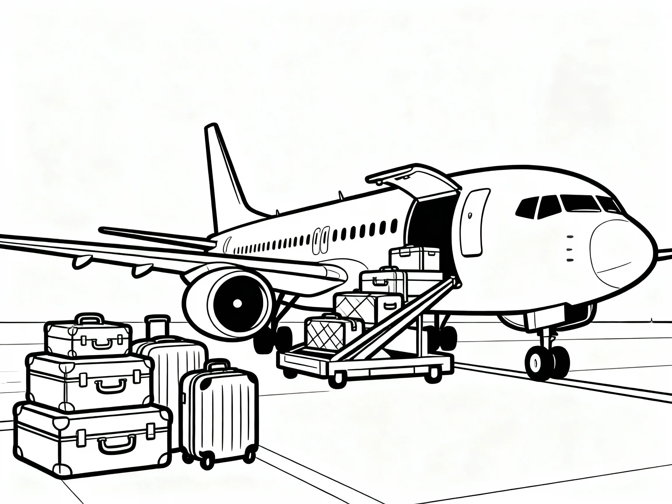 Airplane with Luggage