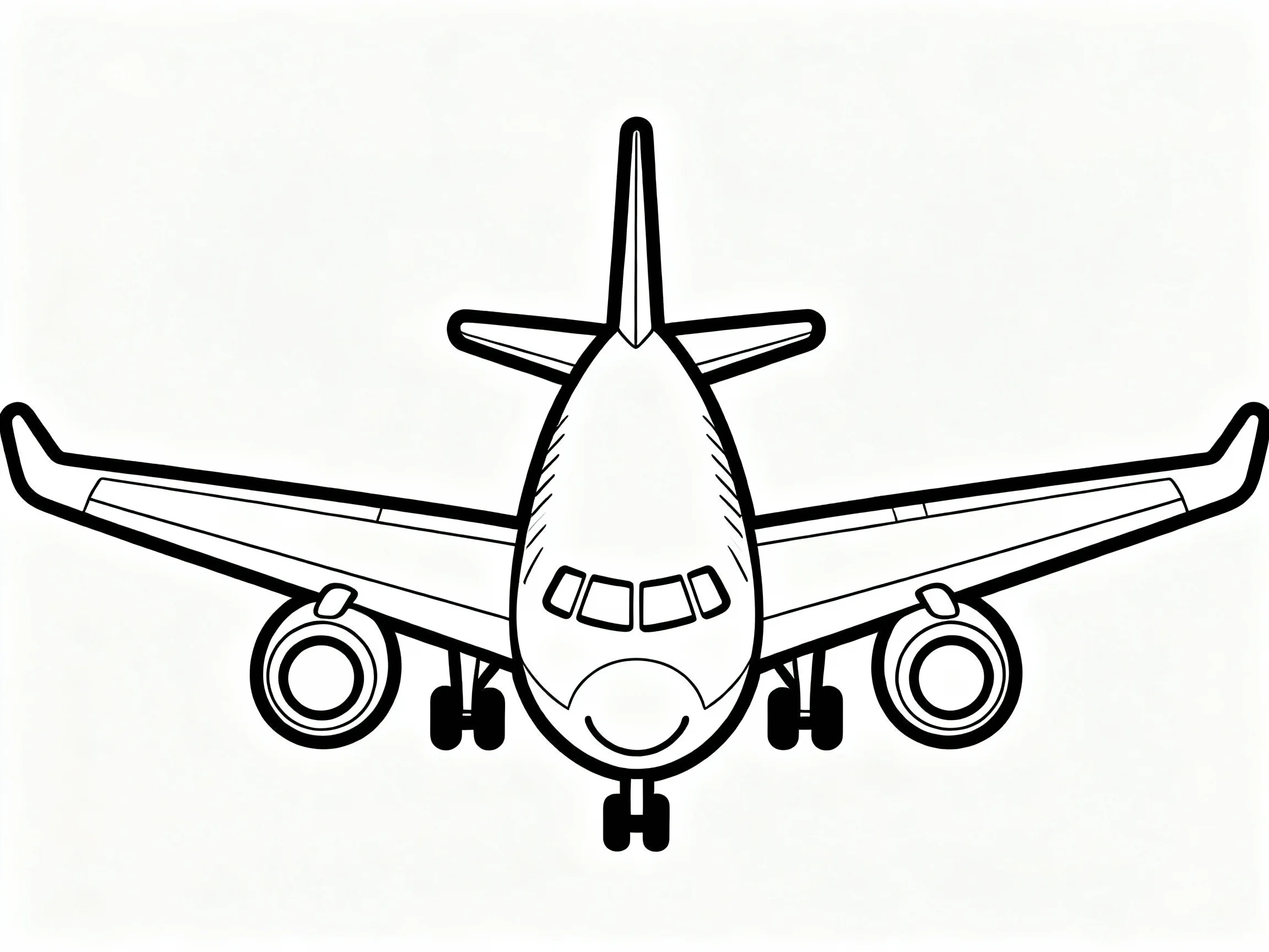 Airplane with Wings Open