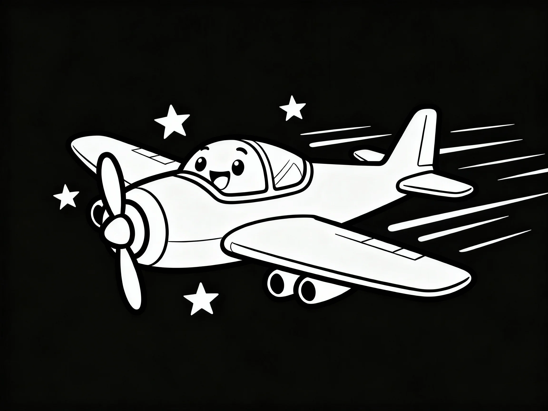 Airplane Racing Through Sky