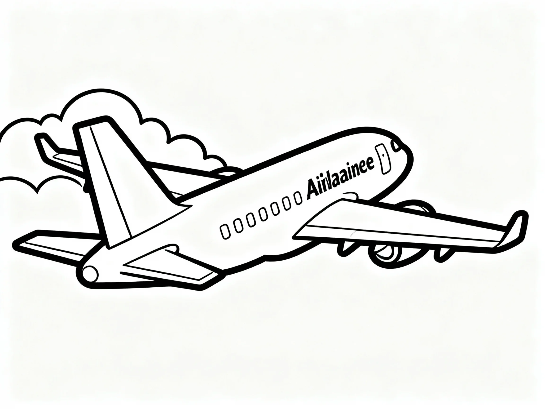 Airplane with Tail Showing Letters