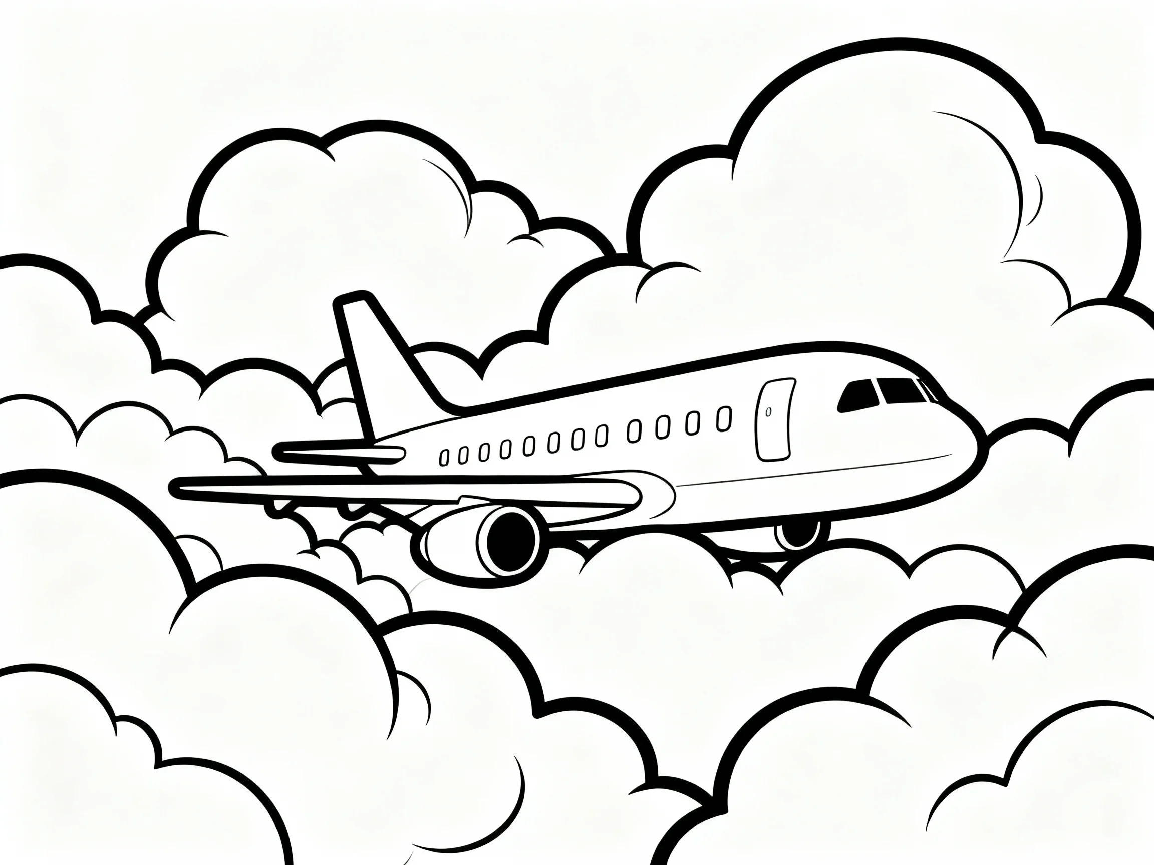 Airplane in the Clouds