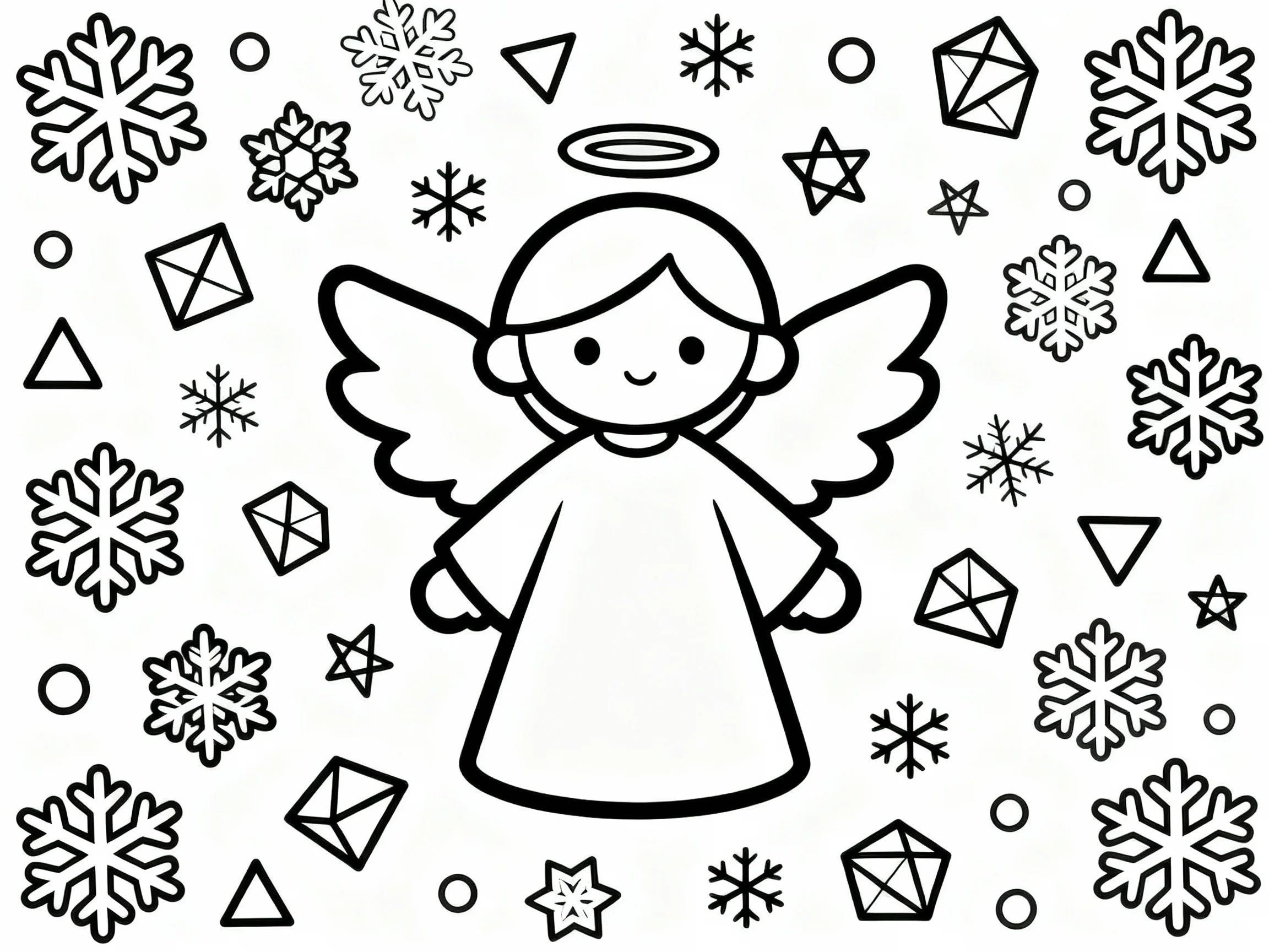 Angel with Snowflakes