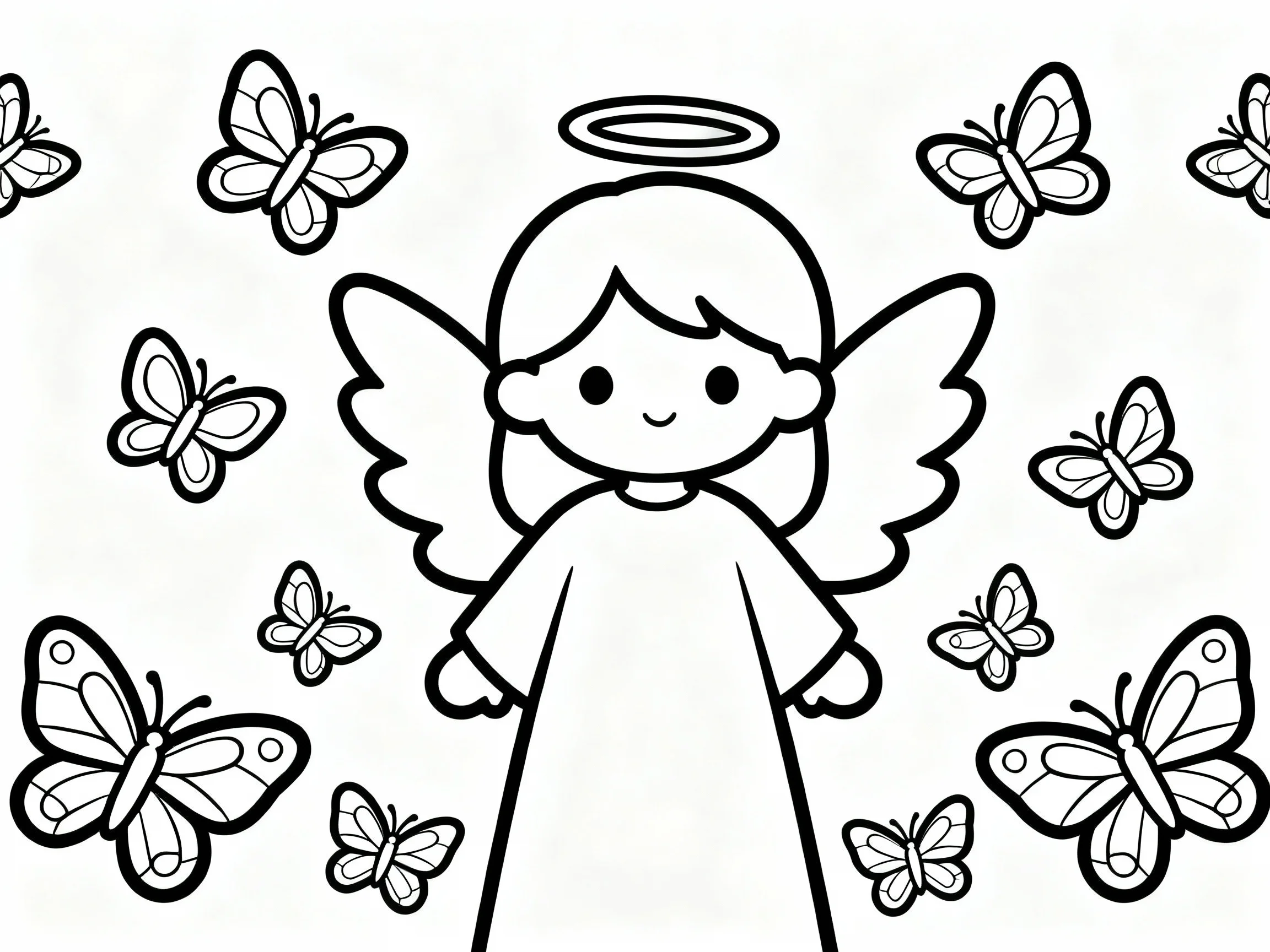 Angel with Butterflies