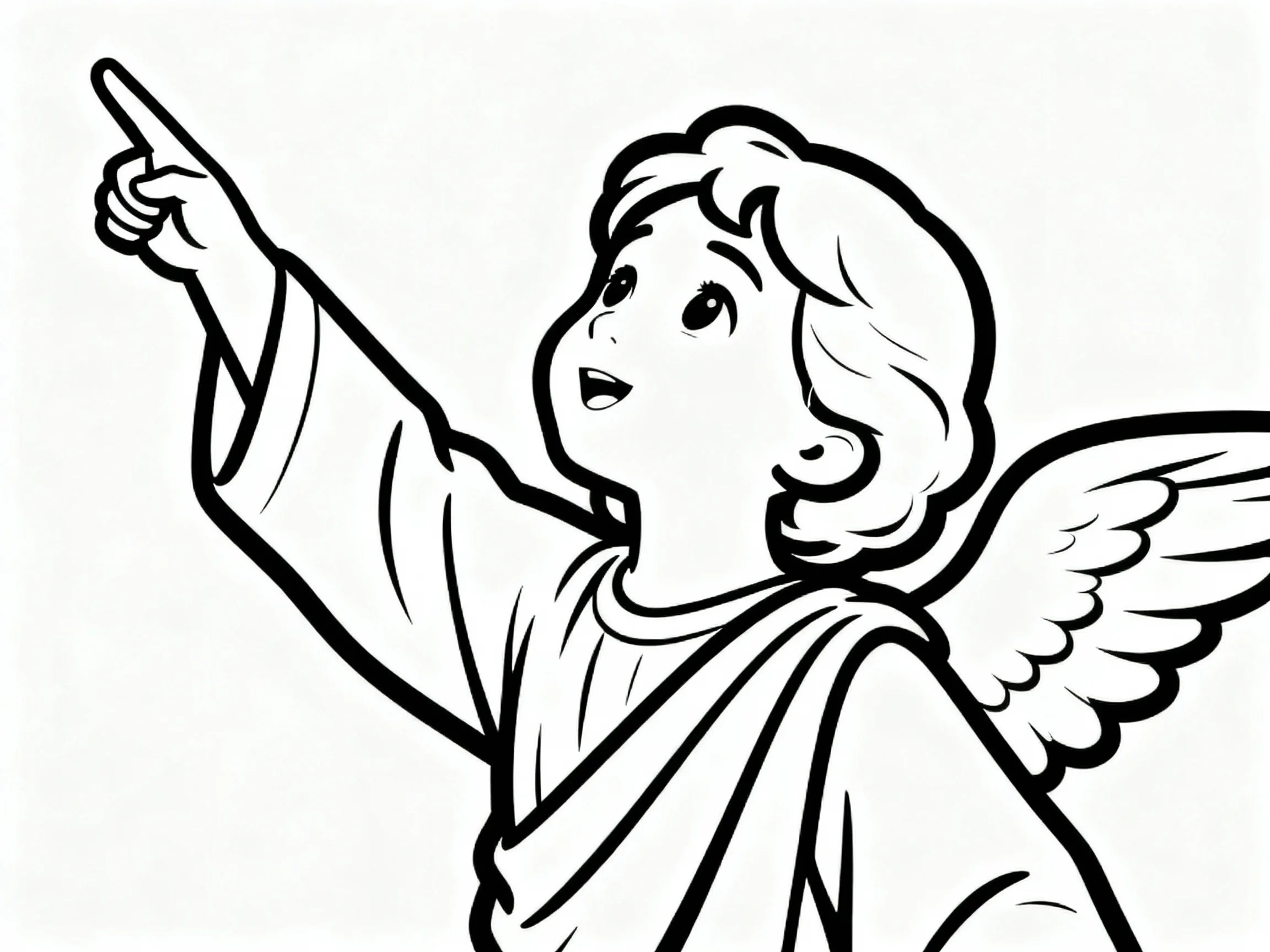 Angel Pointing Up