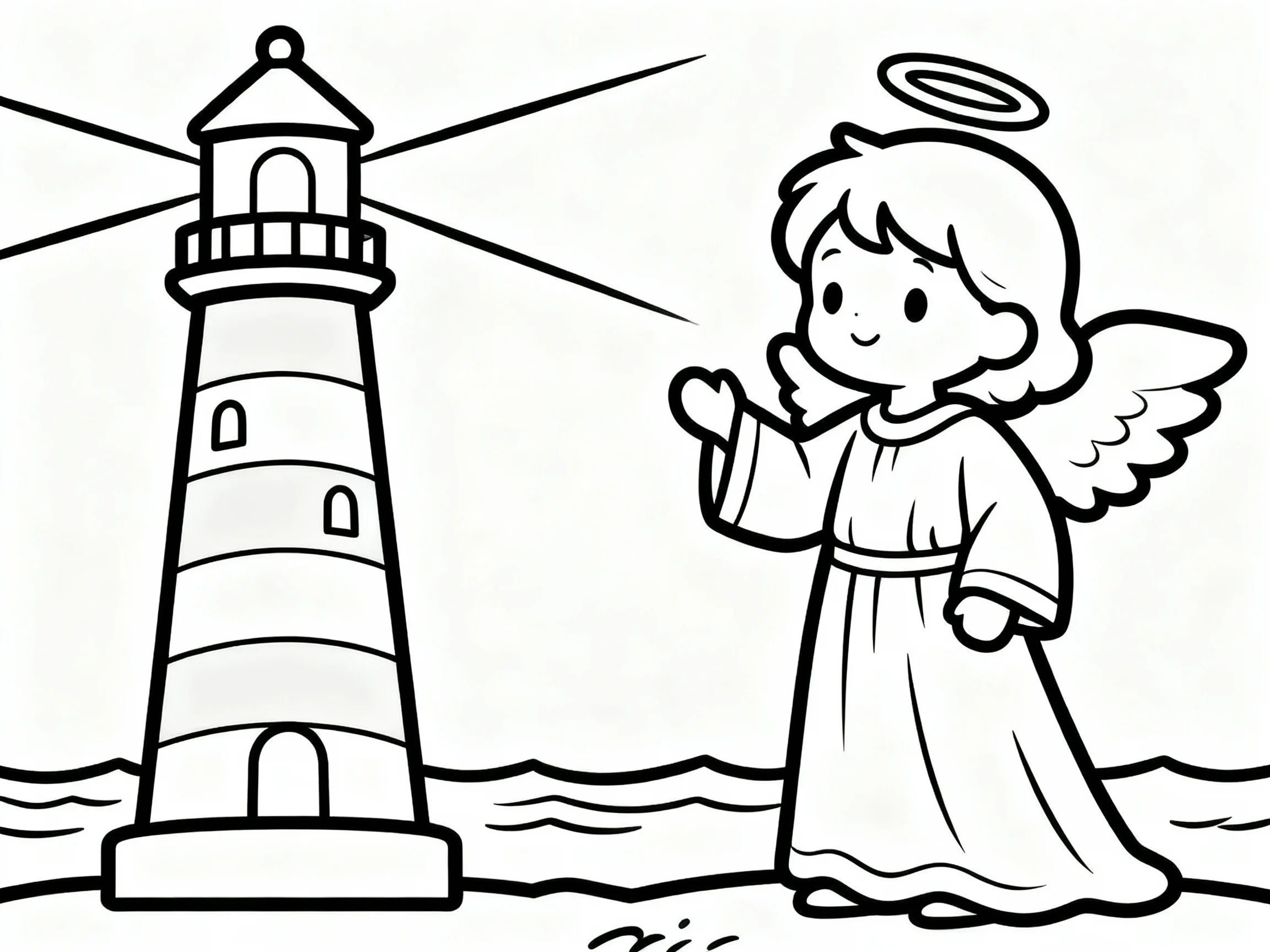 Angel with Lighthouse