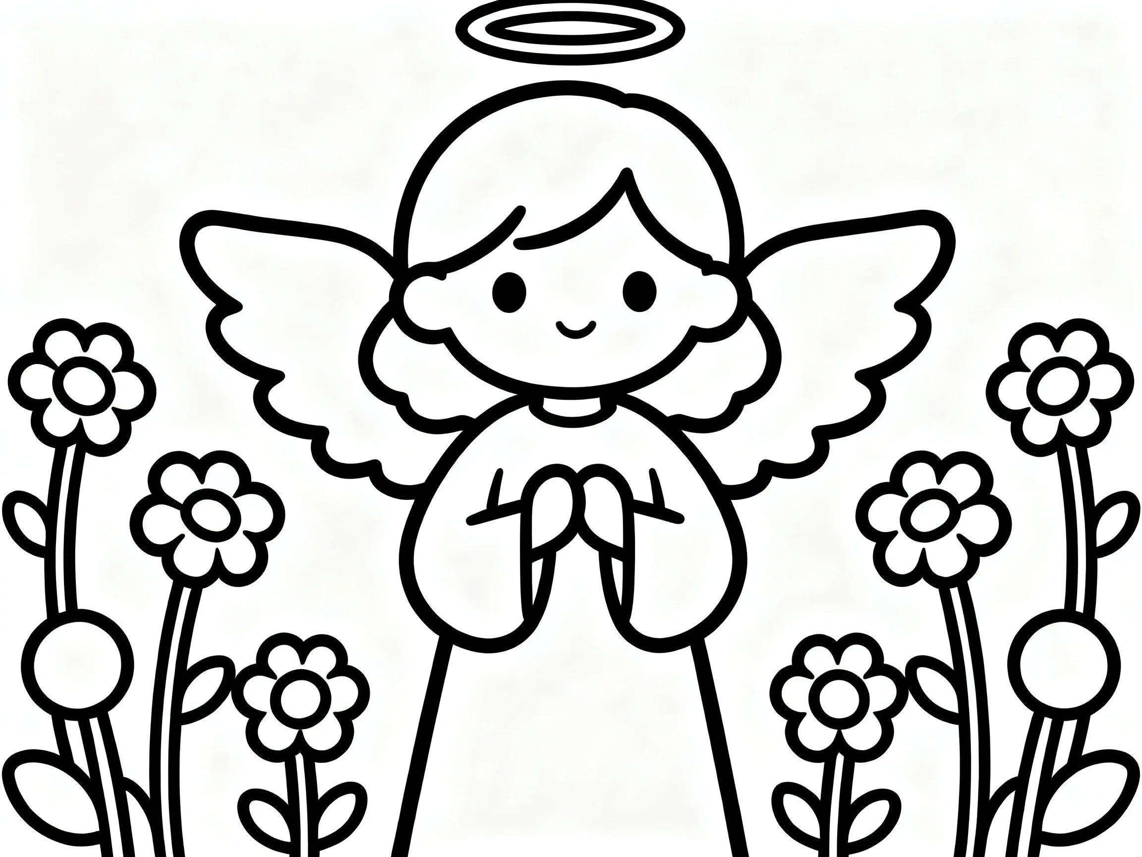 Angel with Flowers