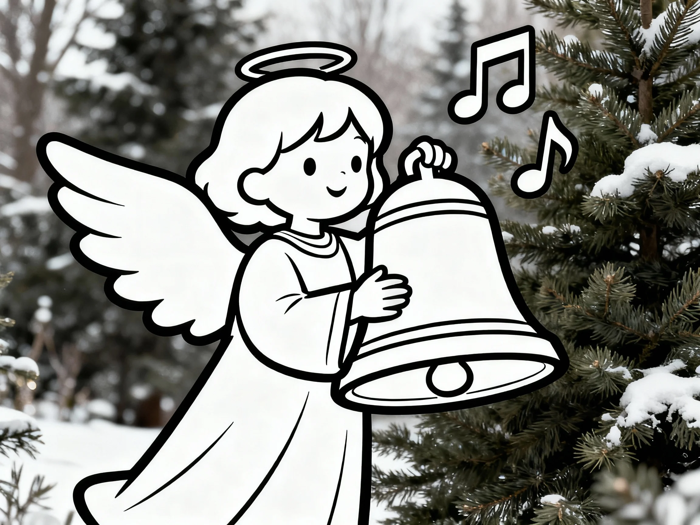 Angel Ringing a Bell