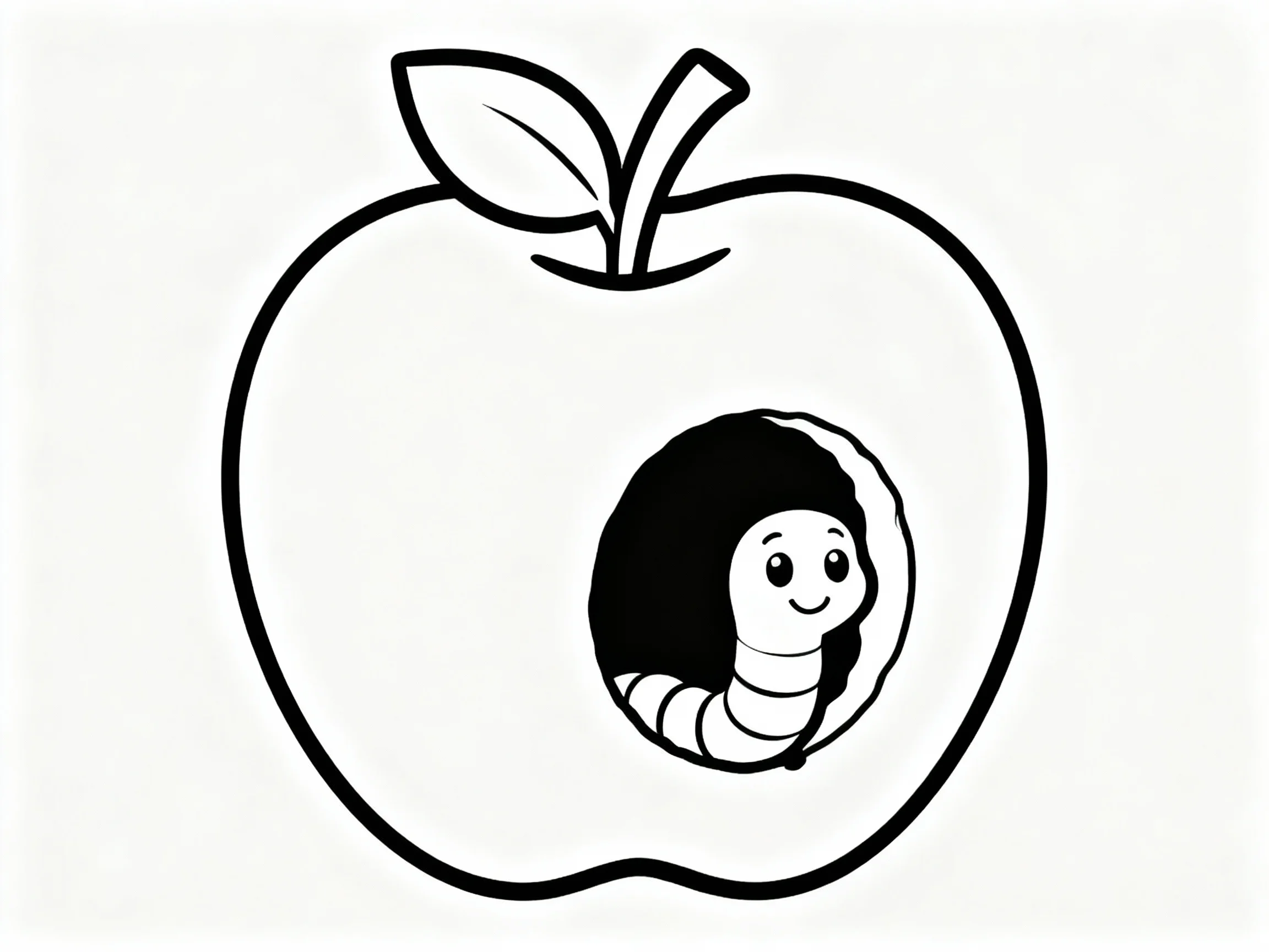 Apple with Worm