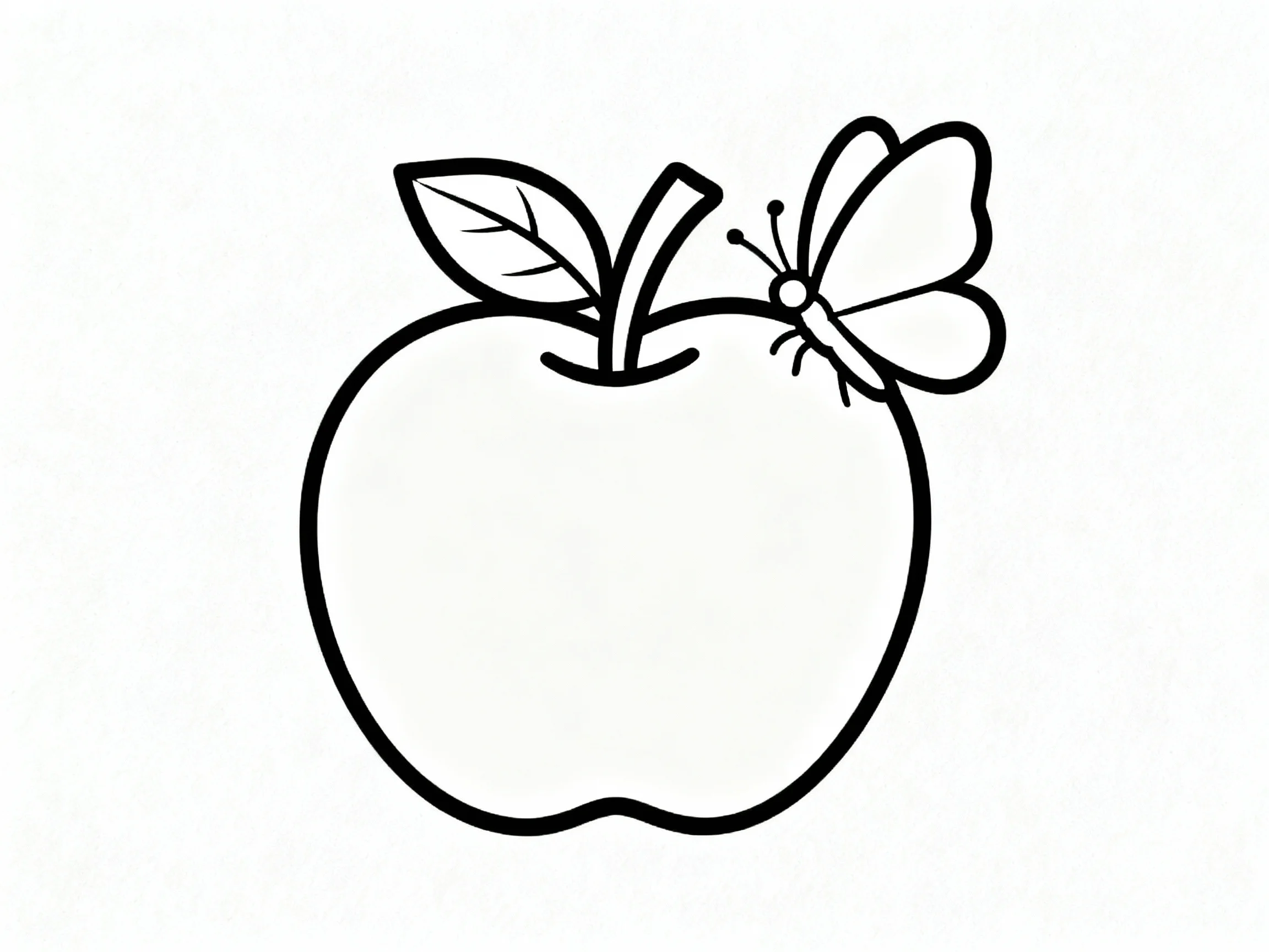 Apple with Butterfly