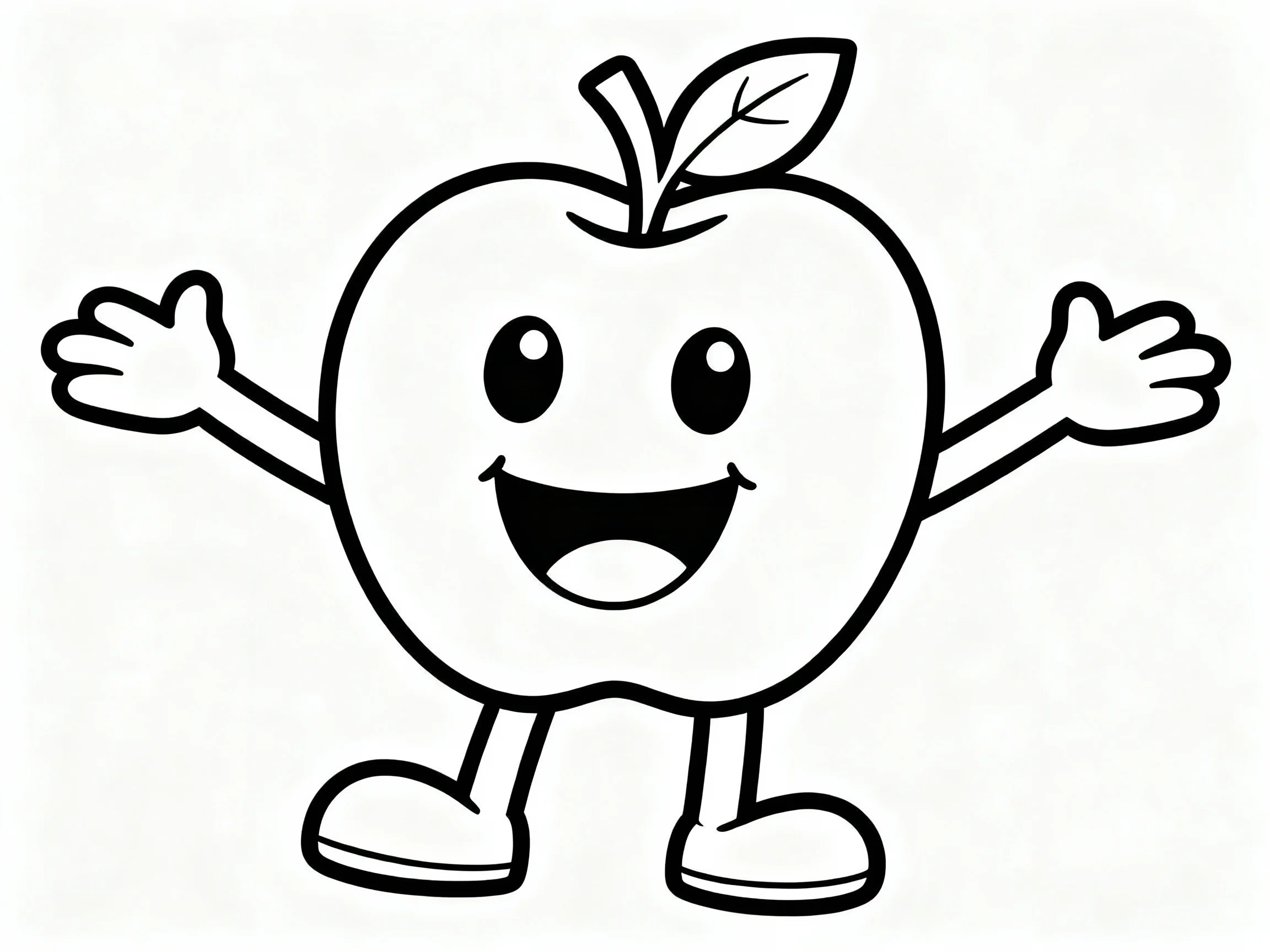 Cartoon Apple Character