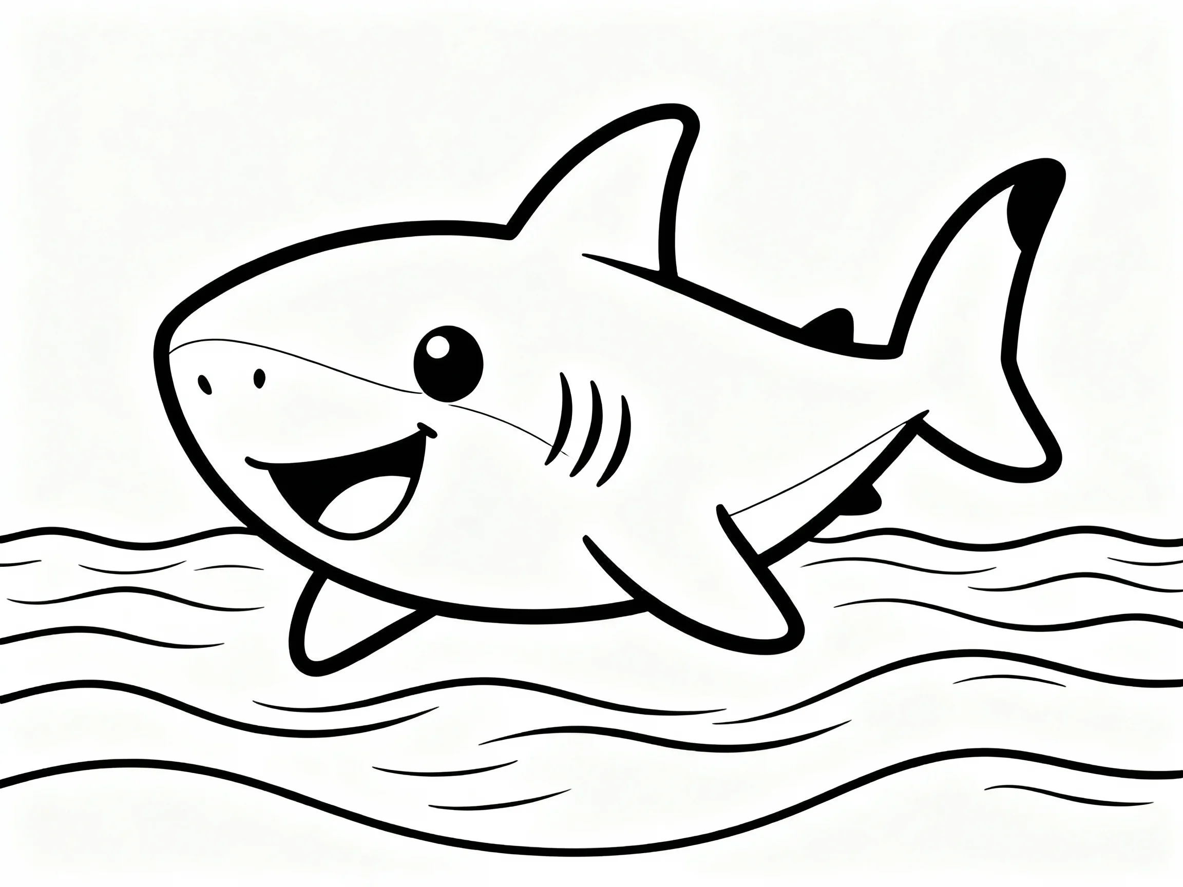 Baby Shark Swimming Alone