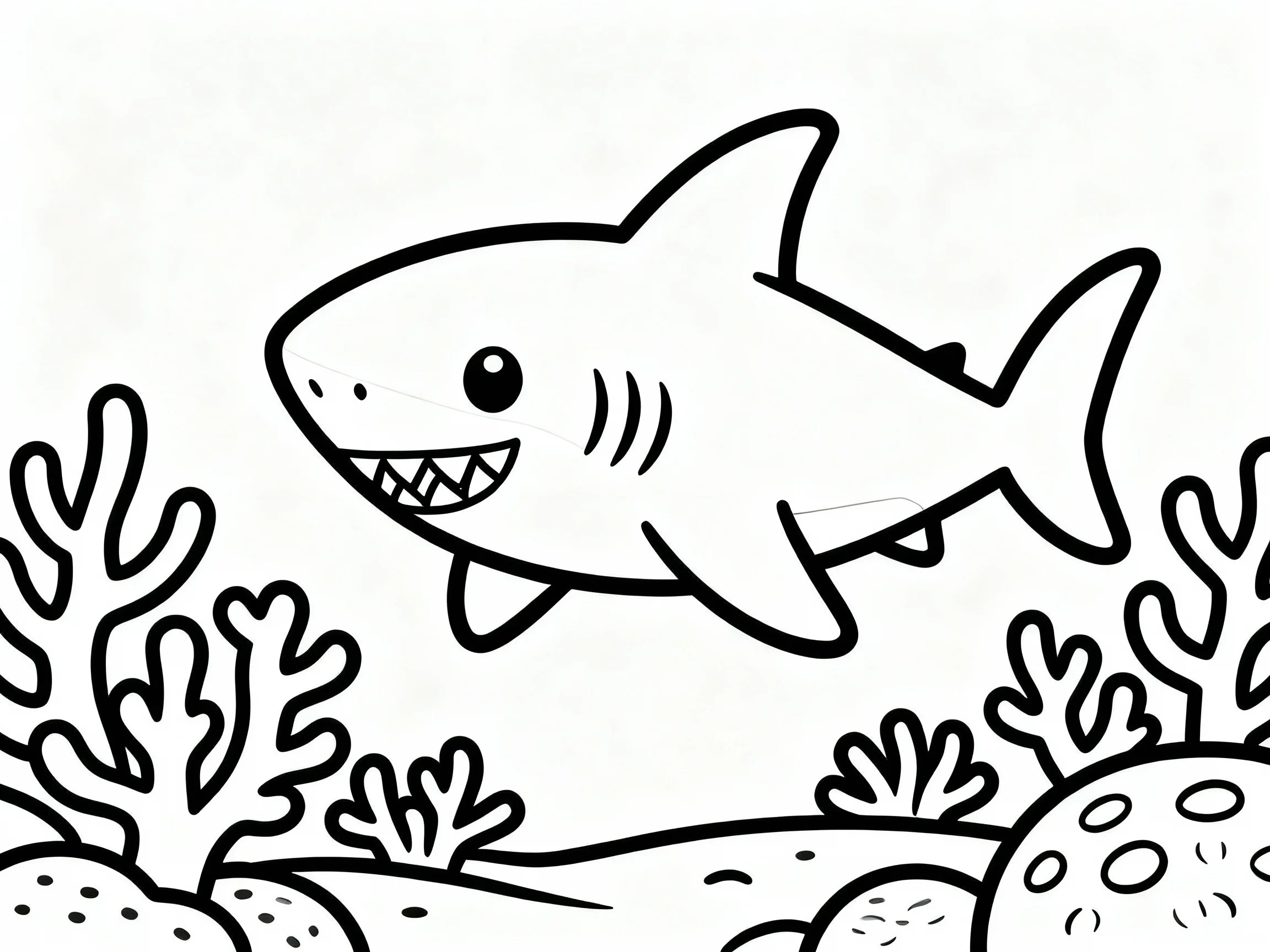 Baby Shark in Coral Reef