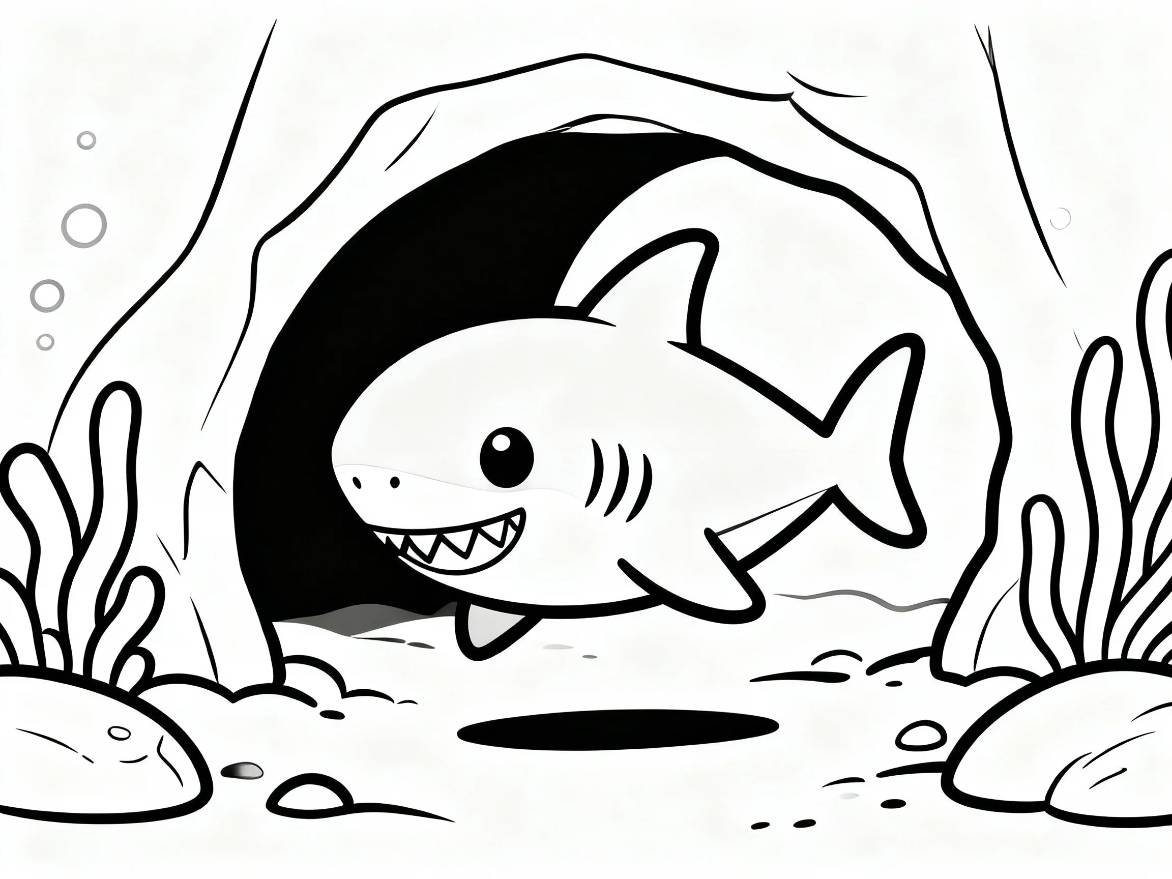 Baby Shark in a Cave