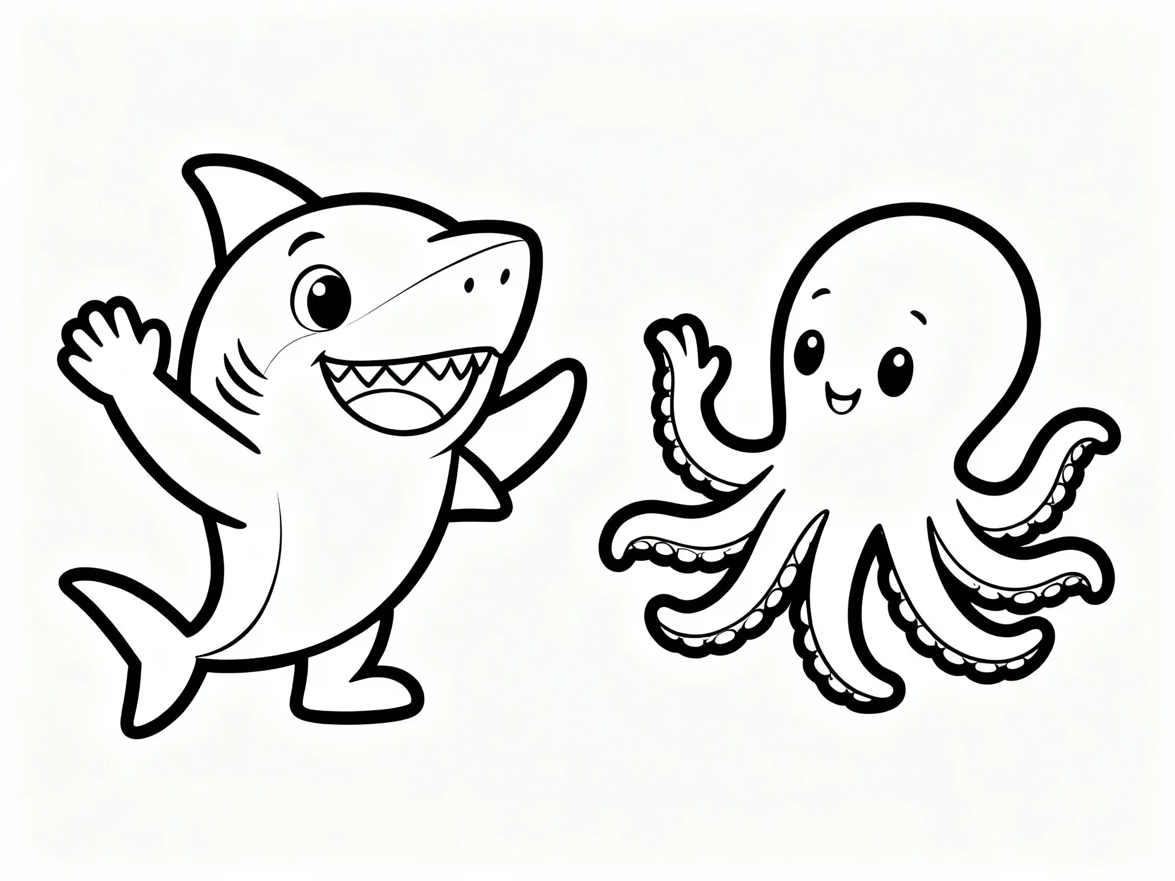 Baby Shark and Octopus