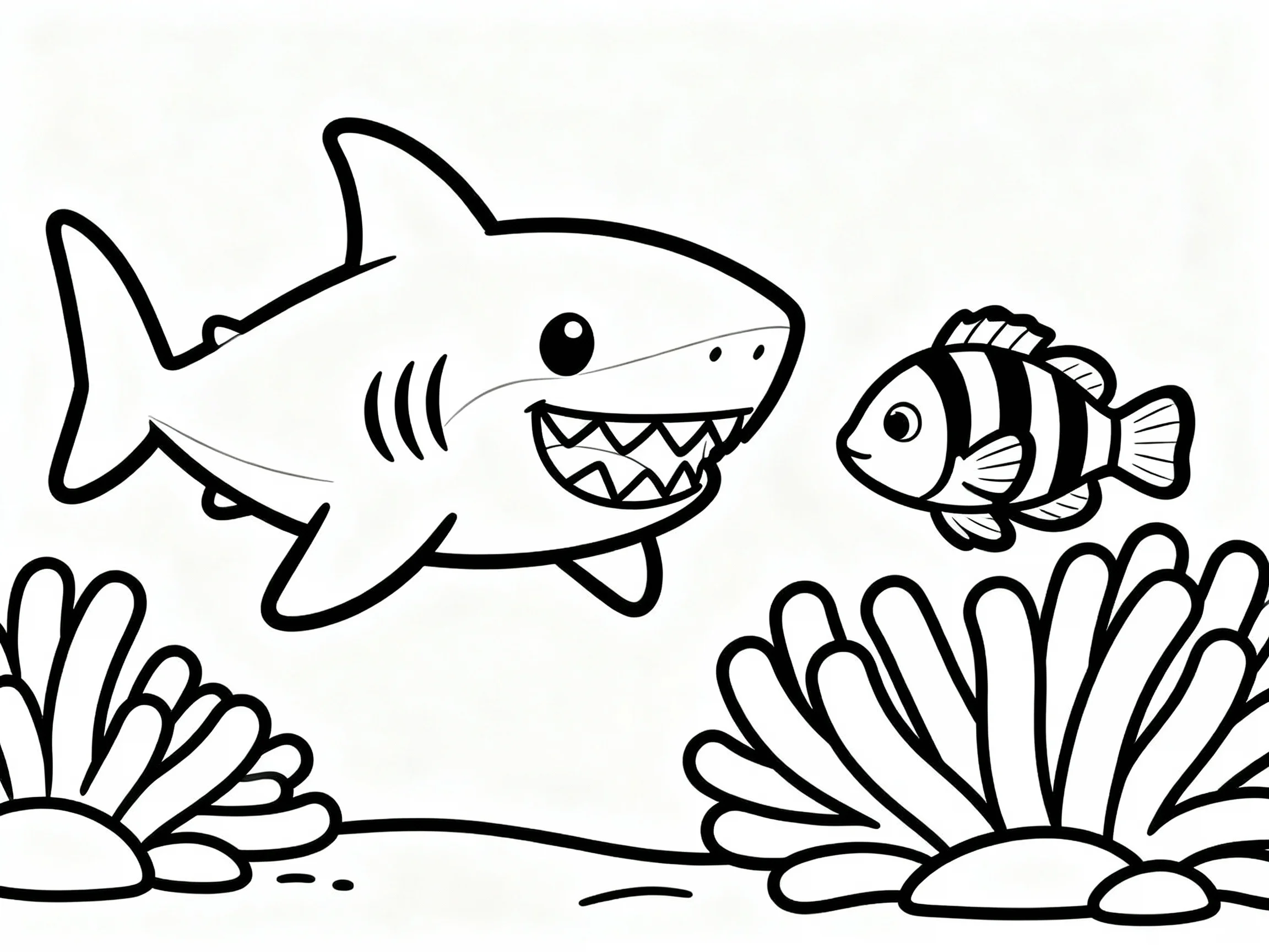 Baby Shark and Clownfish
