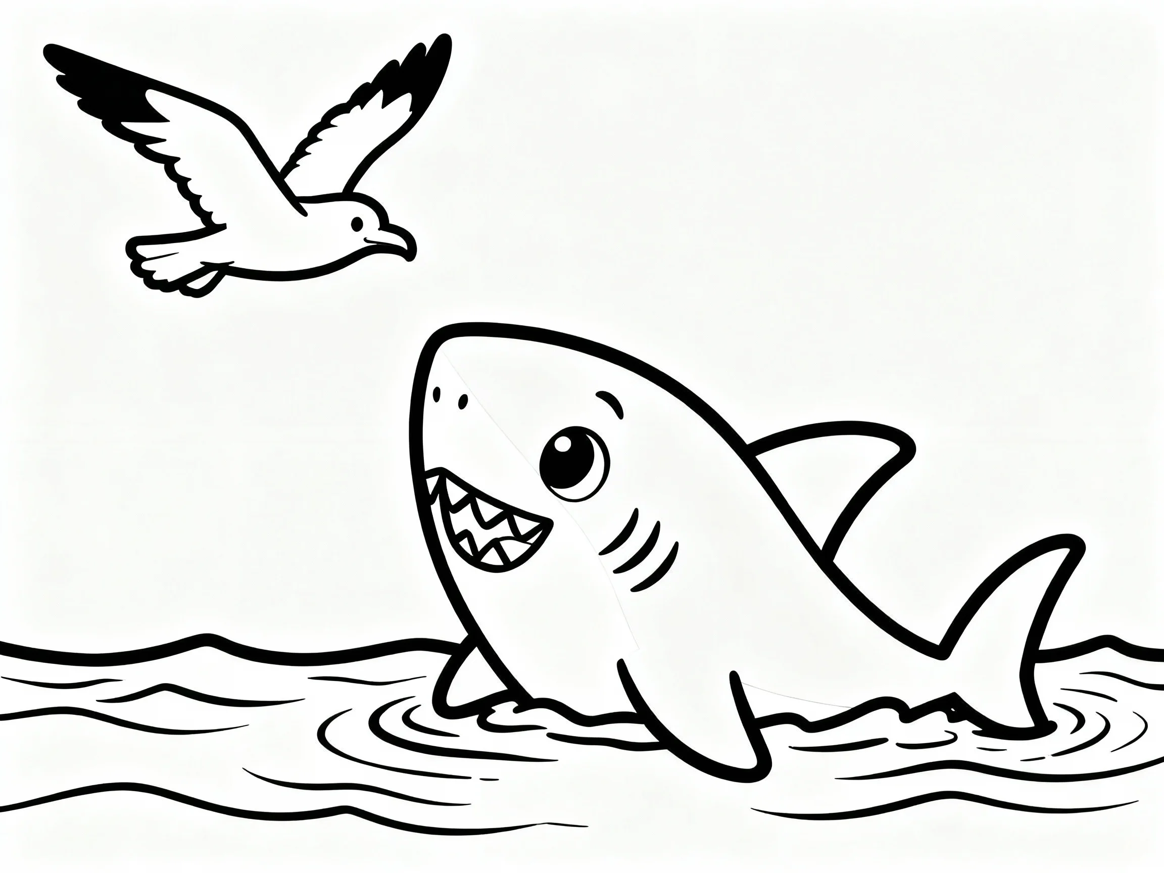 Baby Shark with Seagull