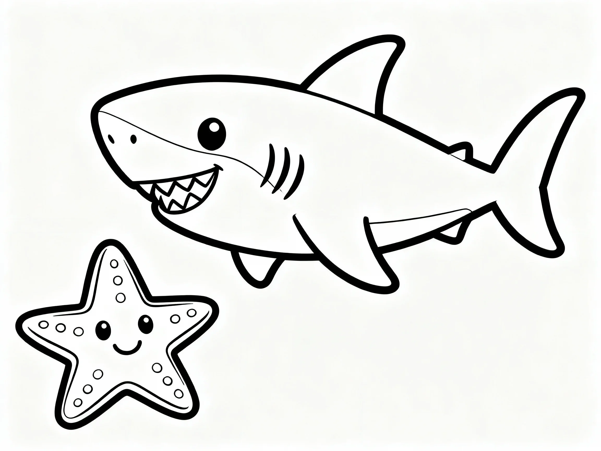 Baby Shark and Starfish Friend