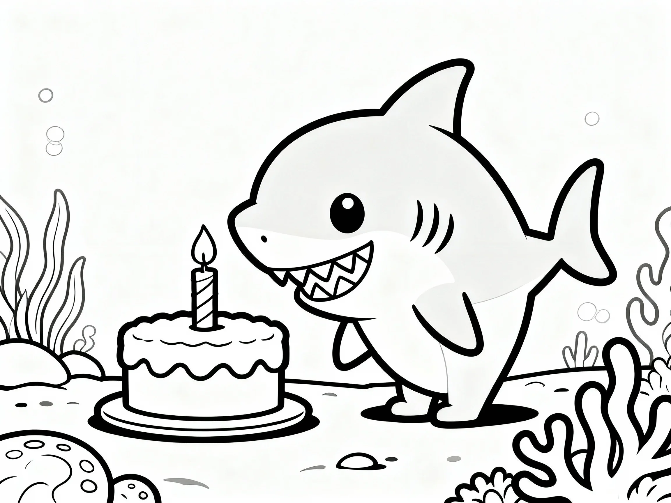 Baby Shark Birthday Cake