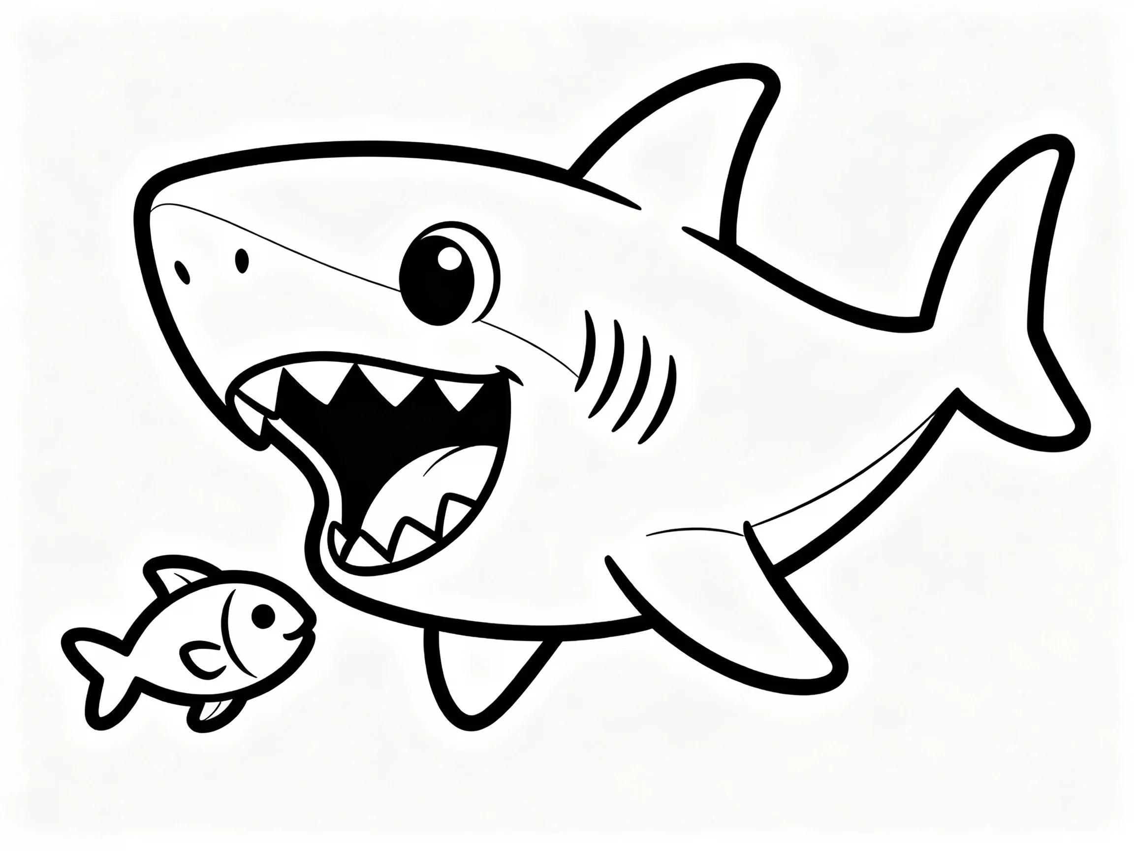 Baby Shark Eating Fish