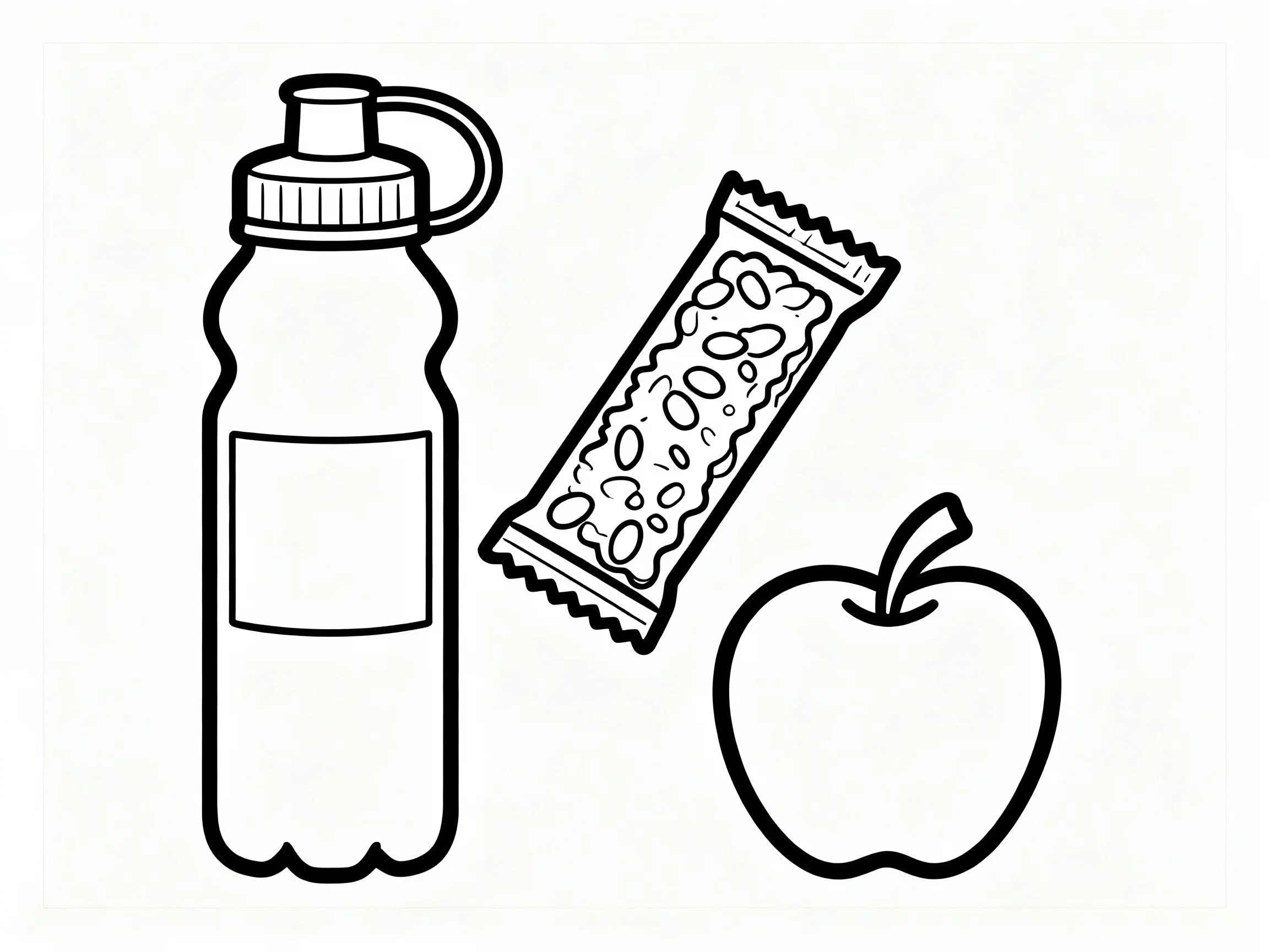 Water Bottle and Snack