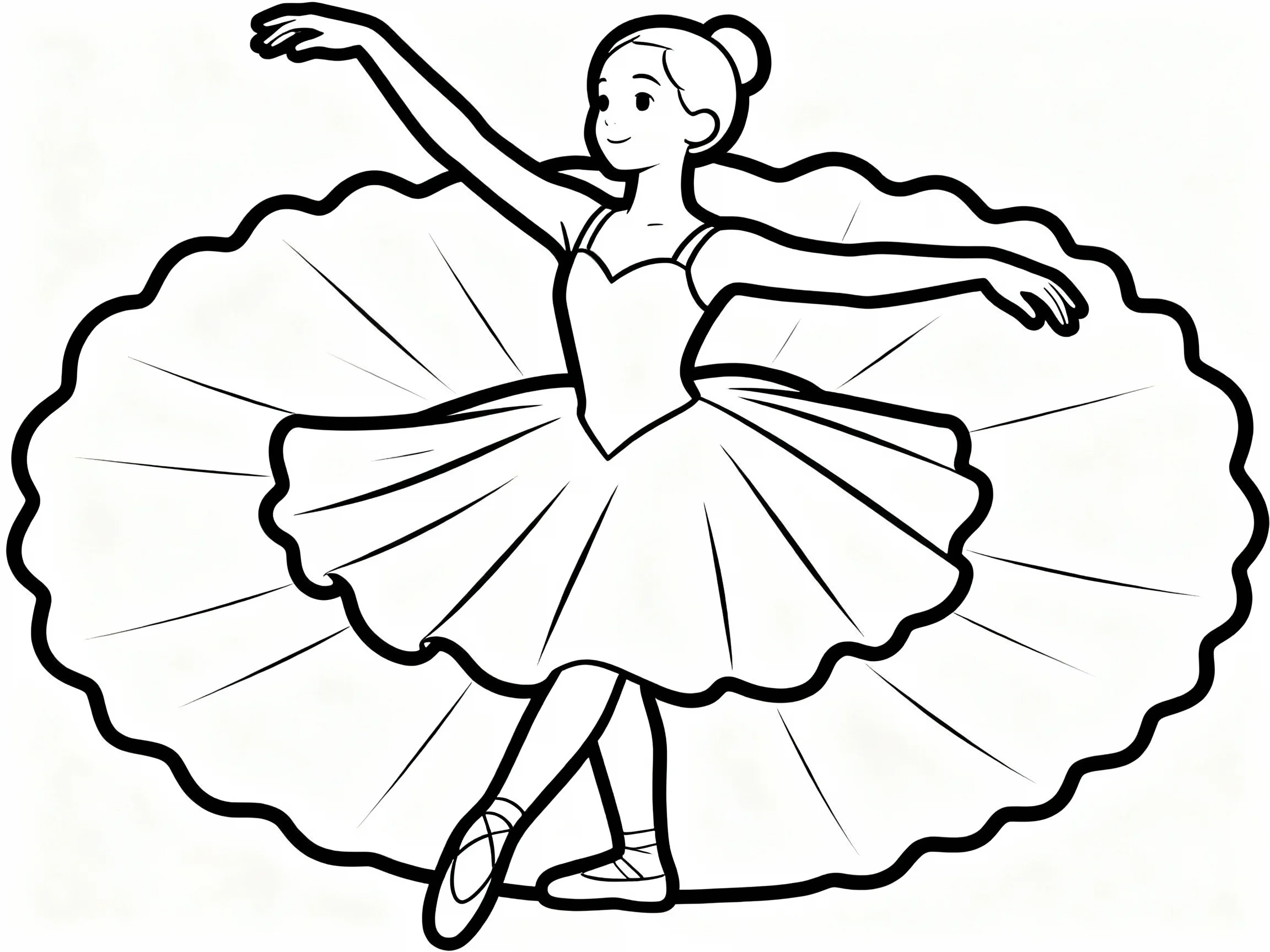 Ballerina coloring page preview