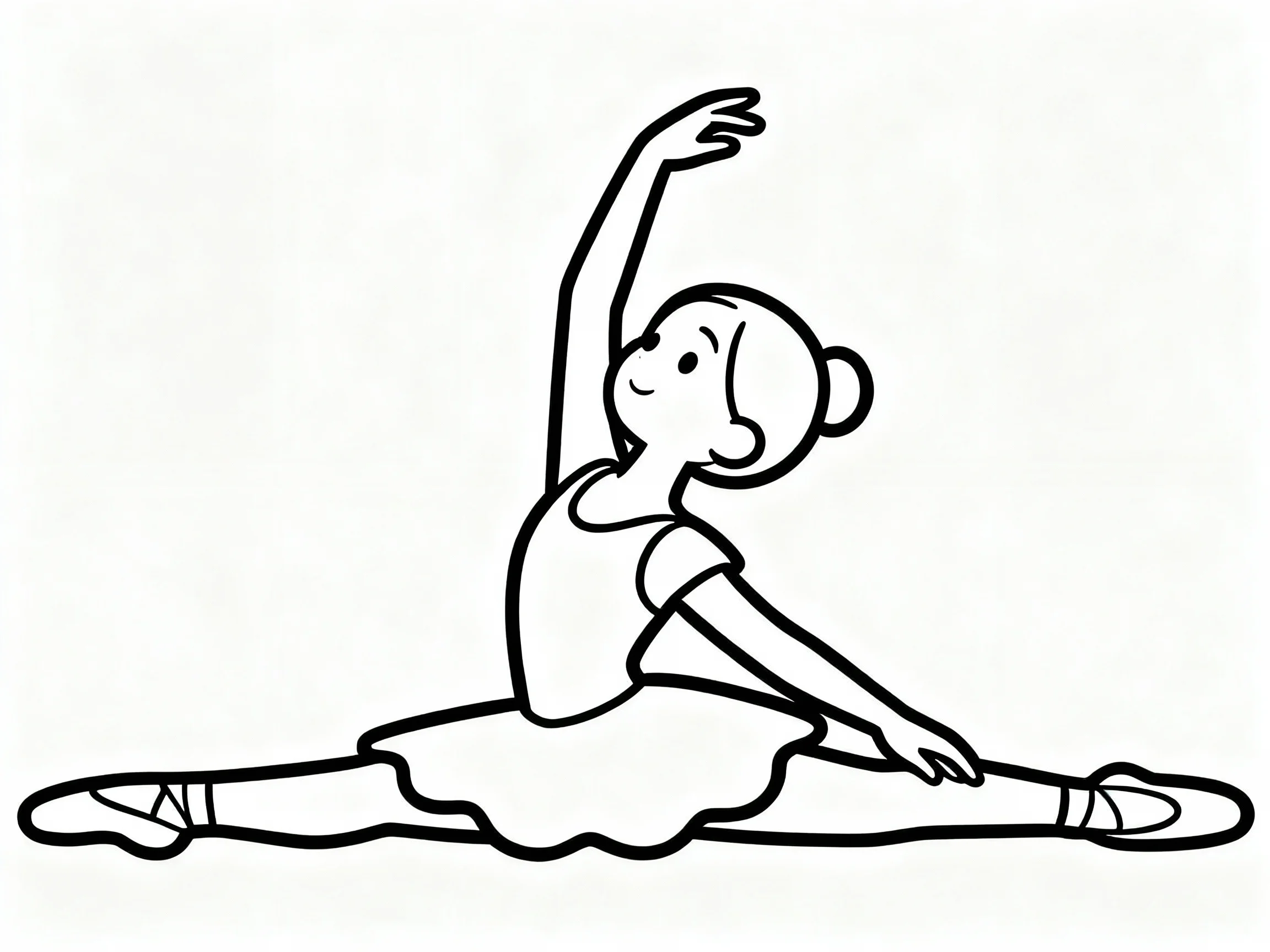 Ballerina Stretching Sideways