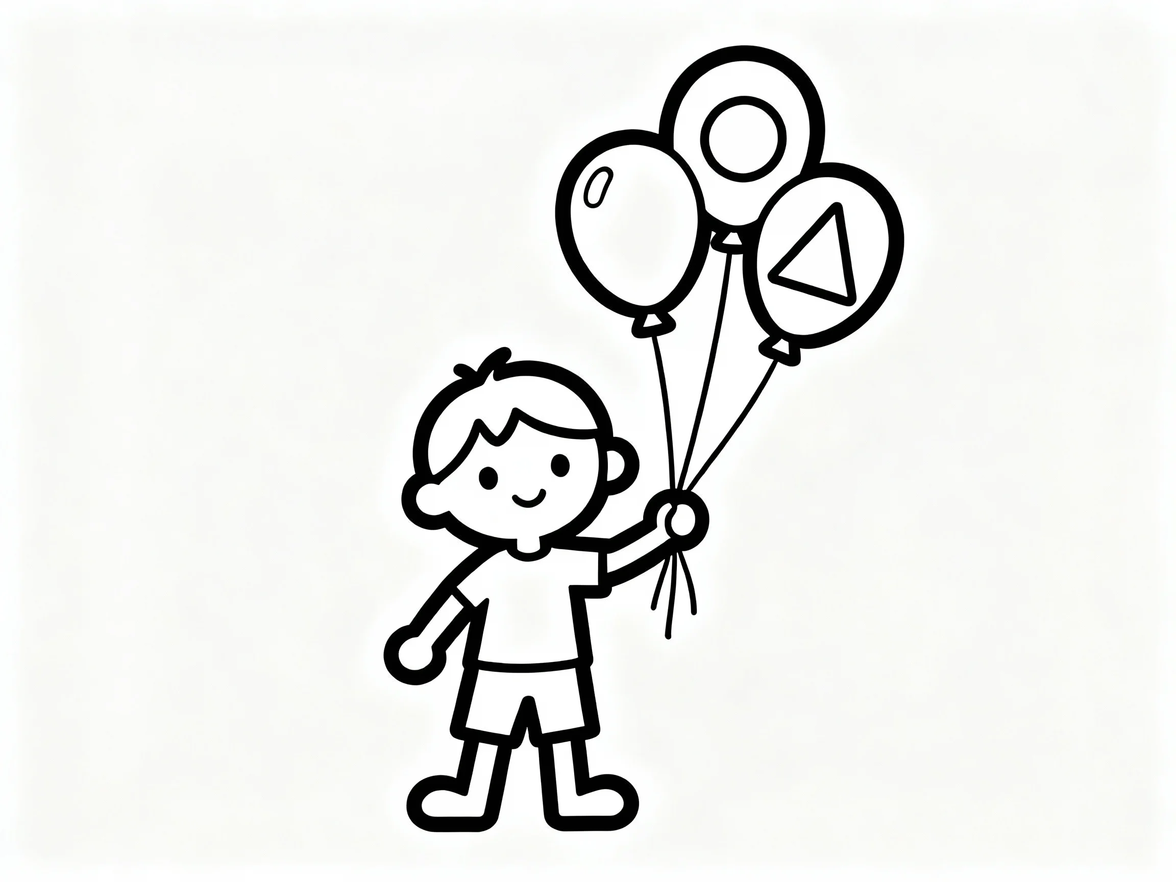 Child Holding Balloons