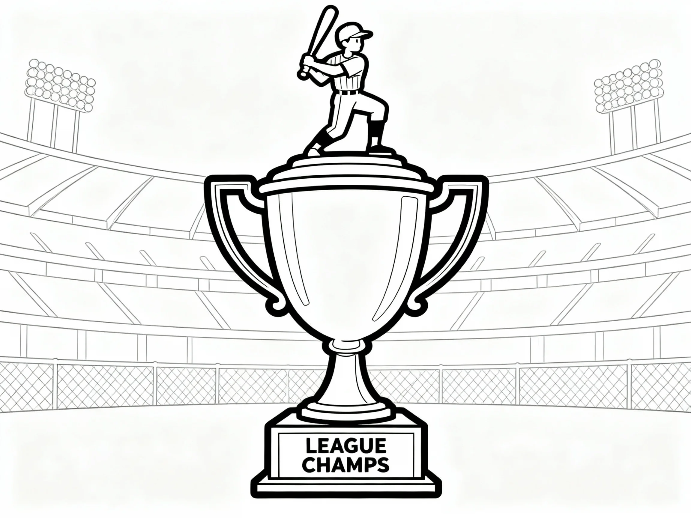 Baseball League Trophy