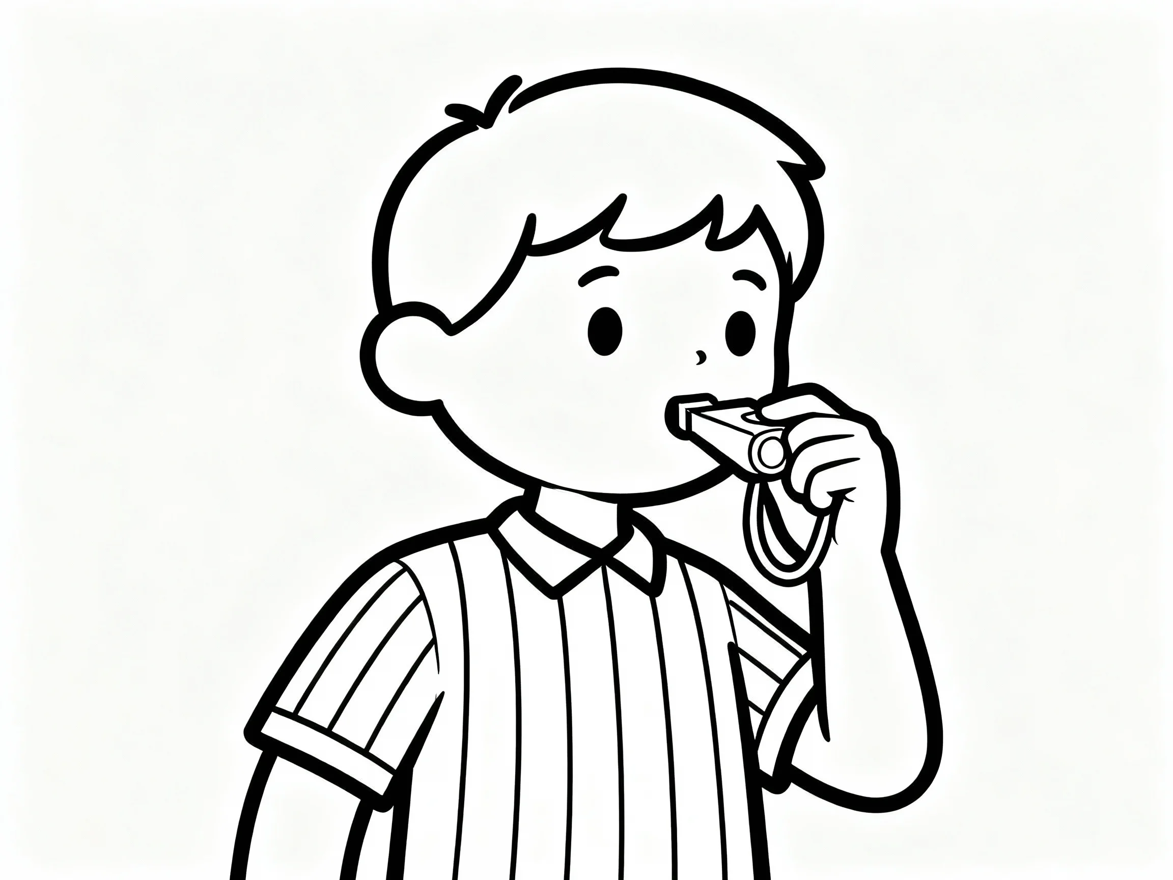 Referee with Whistle