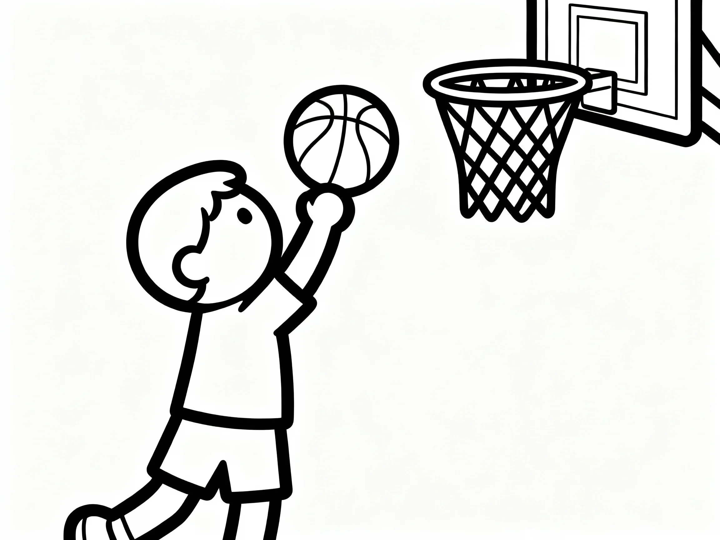 Child Playing Basketball