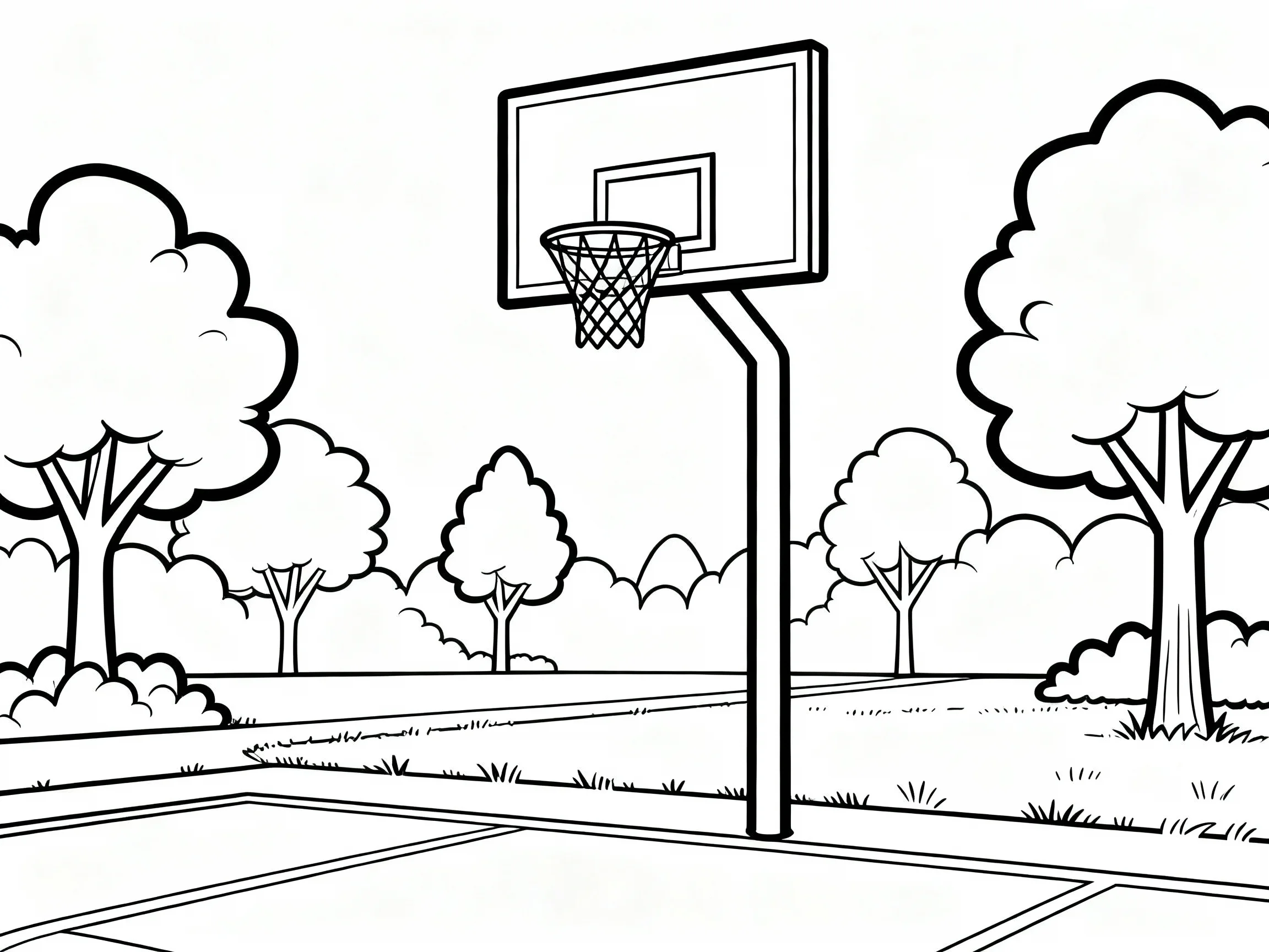 Outdoor Basketball Pole