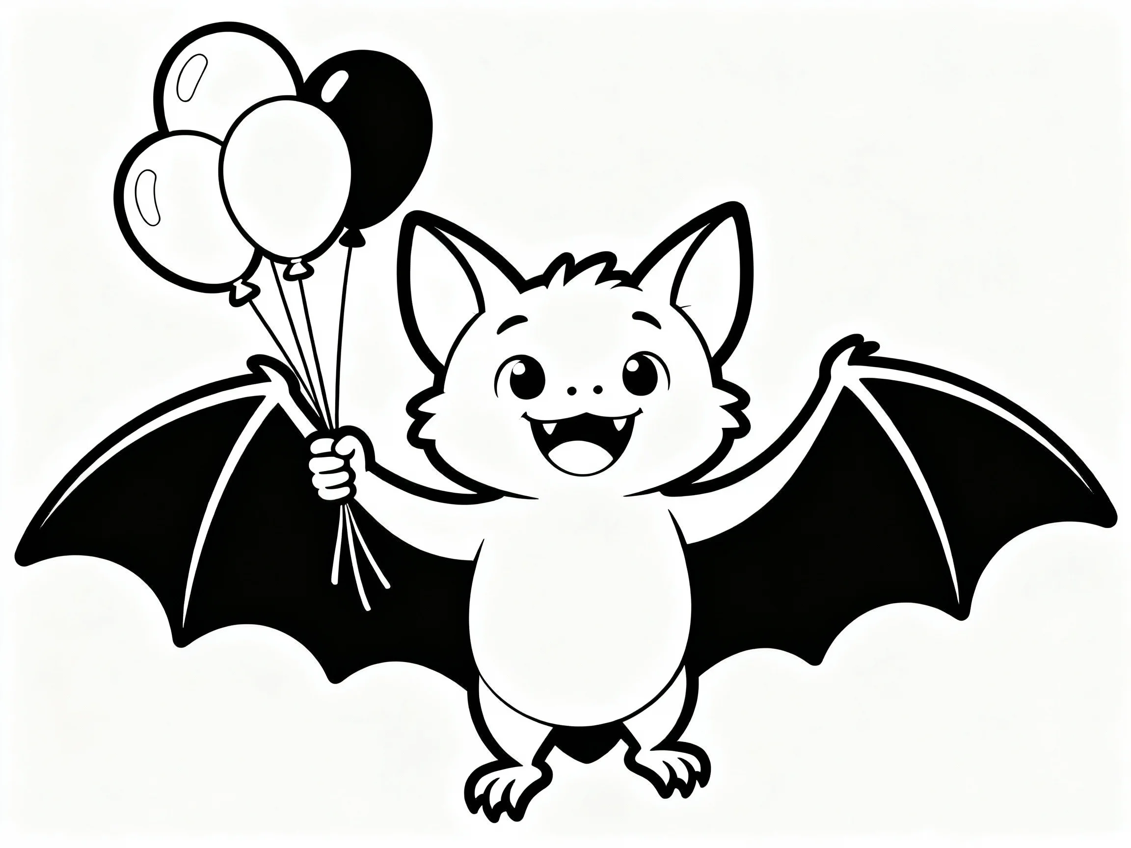 Bat Holding Balloons