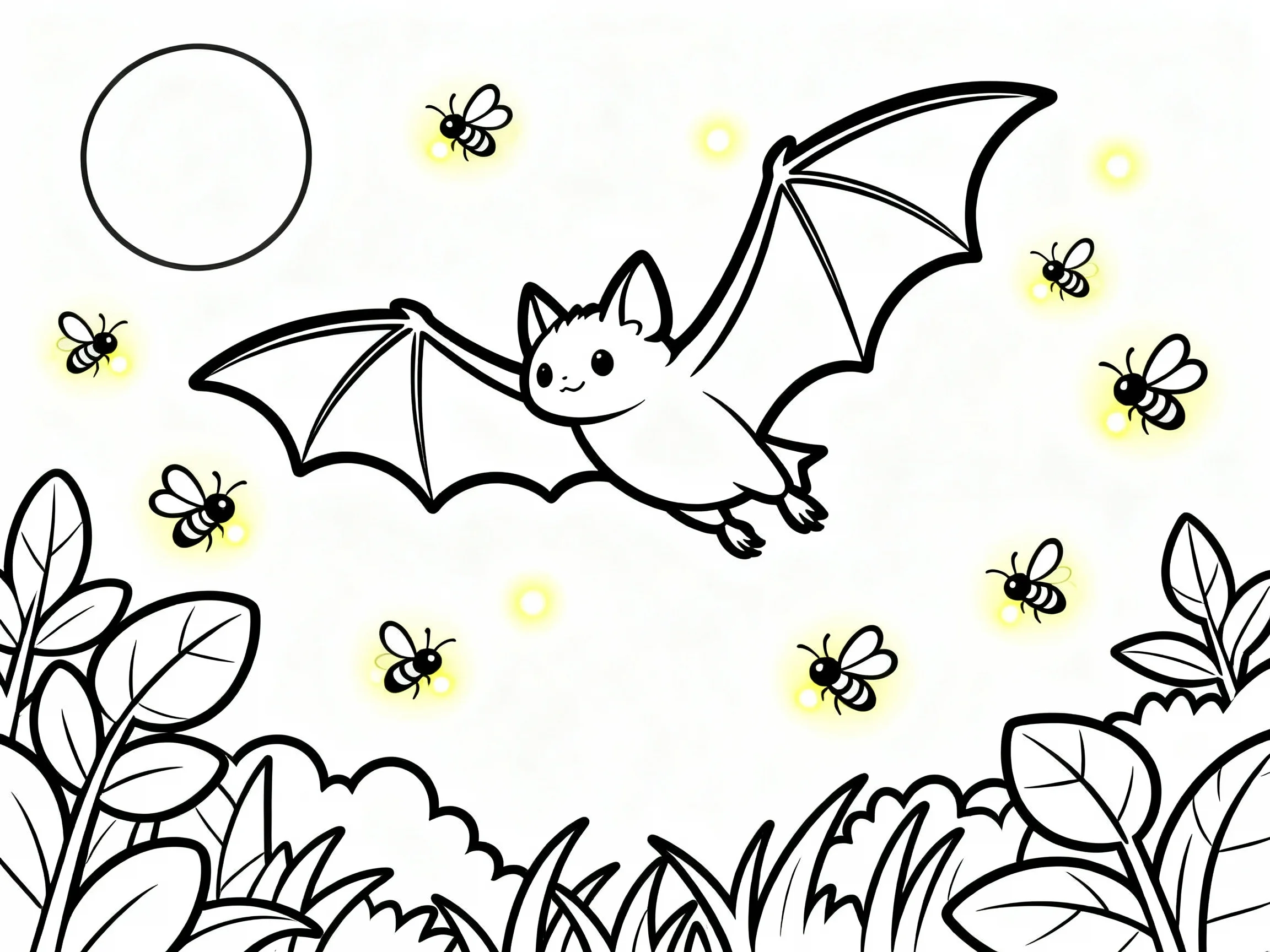 Bat with Fireflies