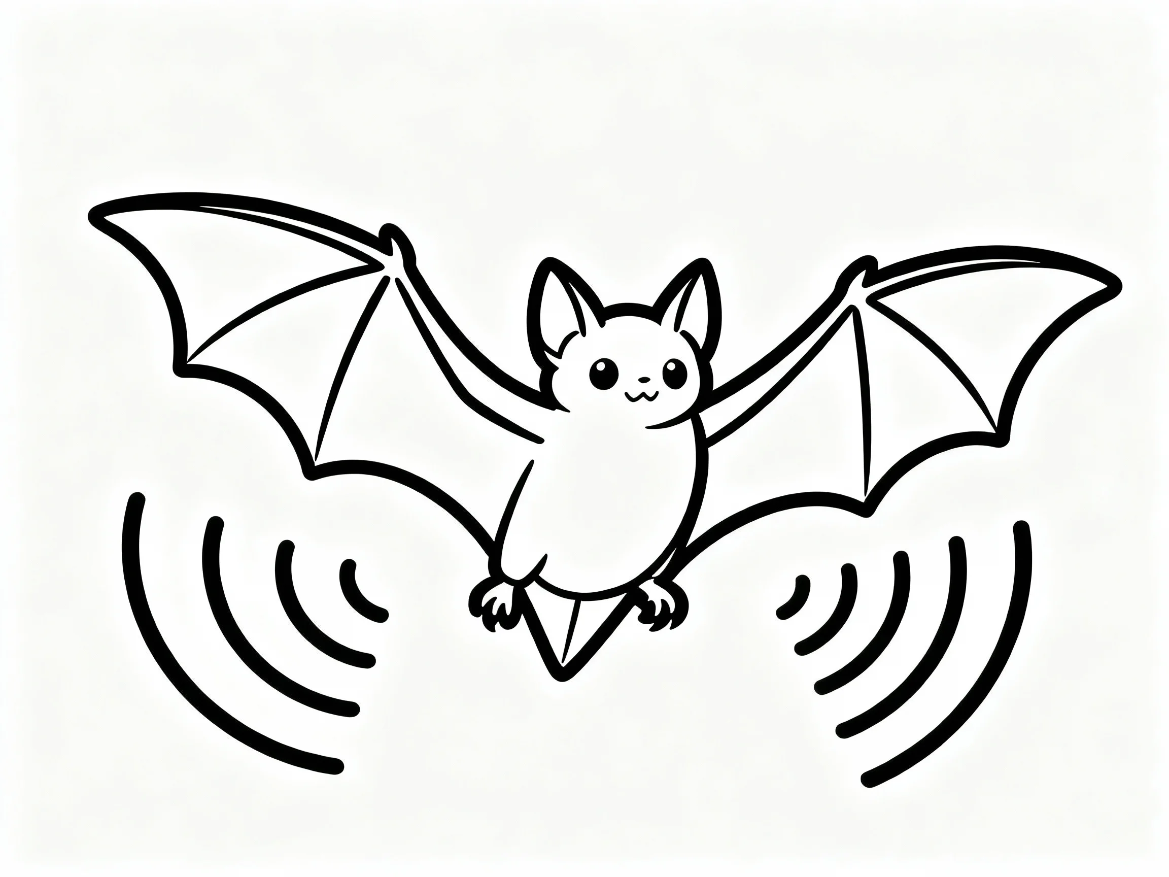 Bat with Radar Waves