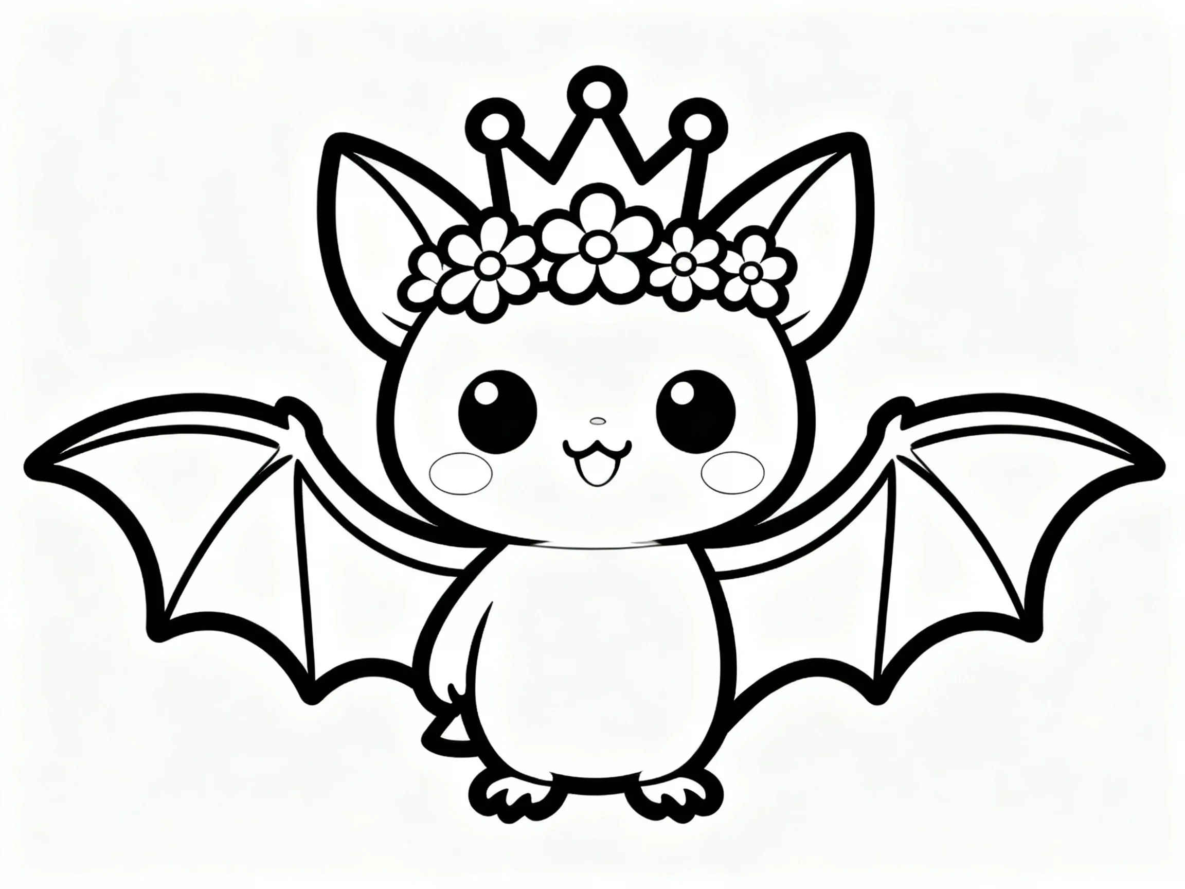 Bat with Flower Crown
