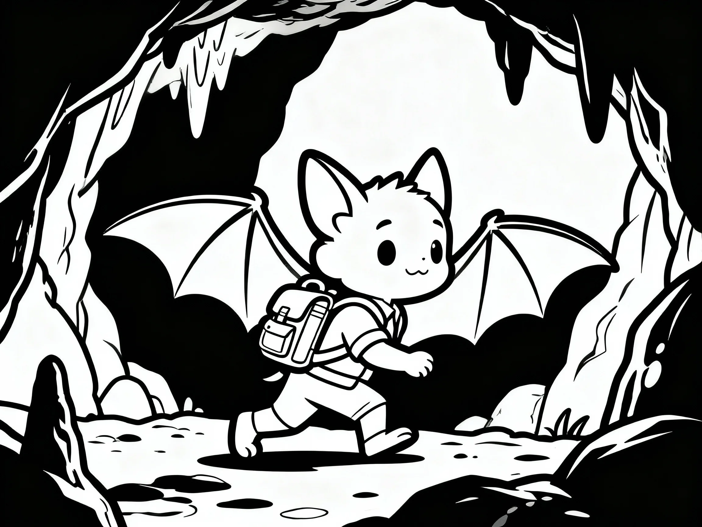 Bat with Backpack
