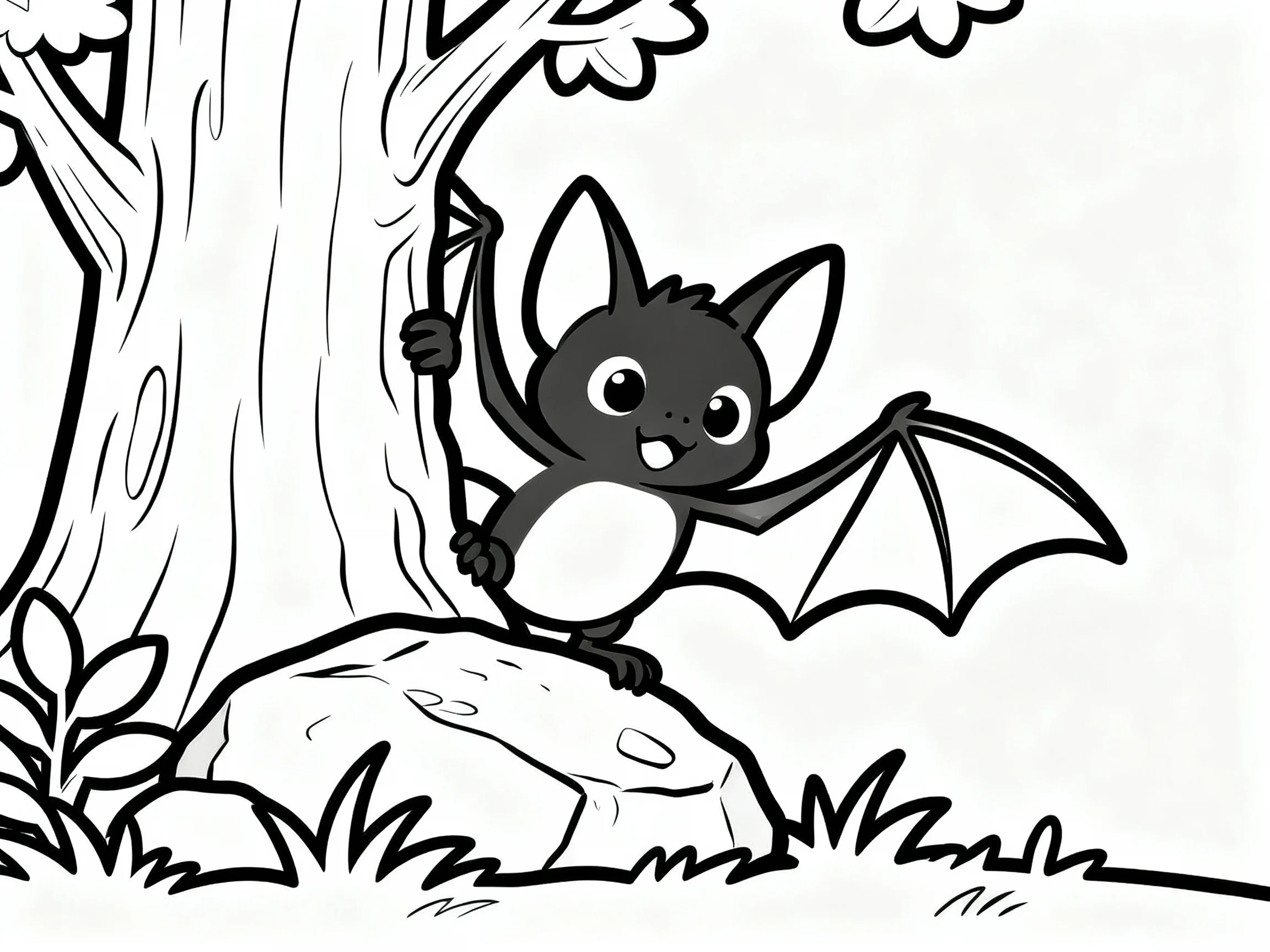 Bat Playing Hide and Seek