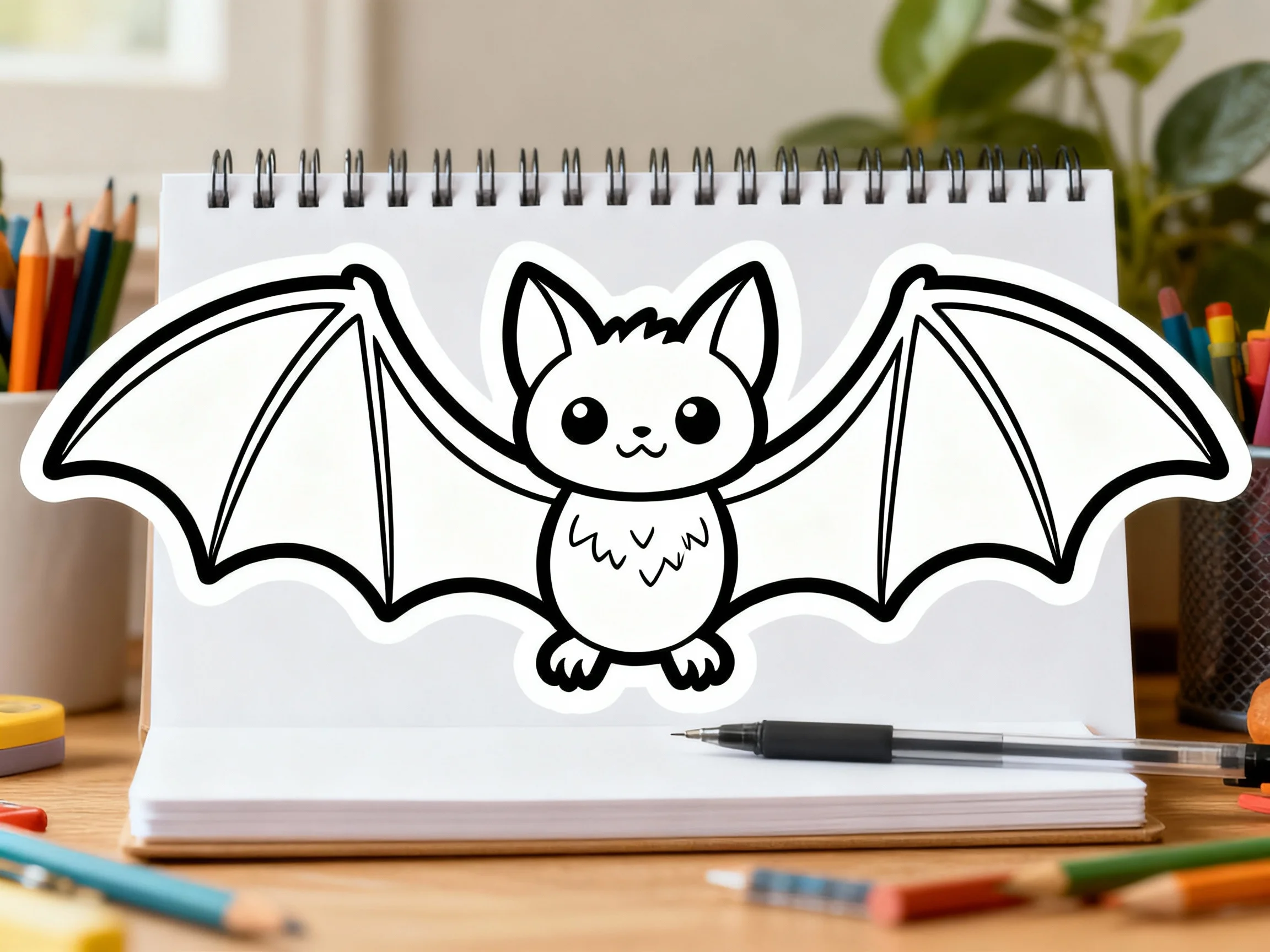 Bat with Notebook