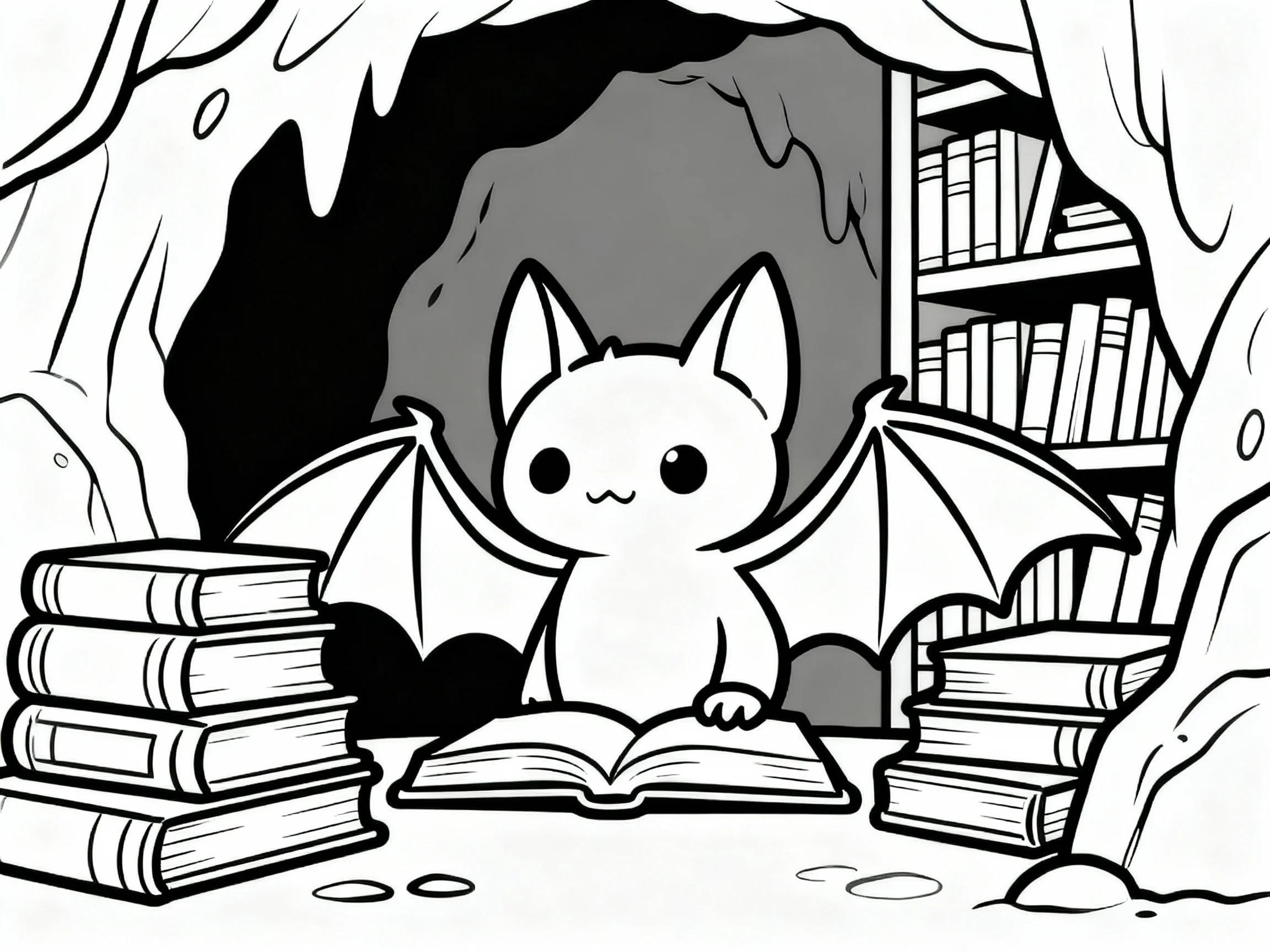 Bat in Library
