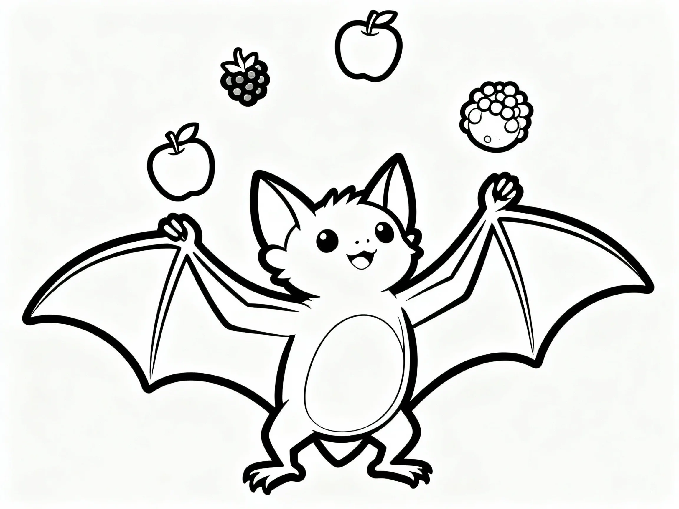 Bat Juggling Fruits
