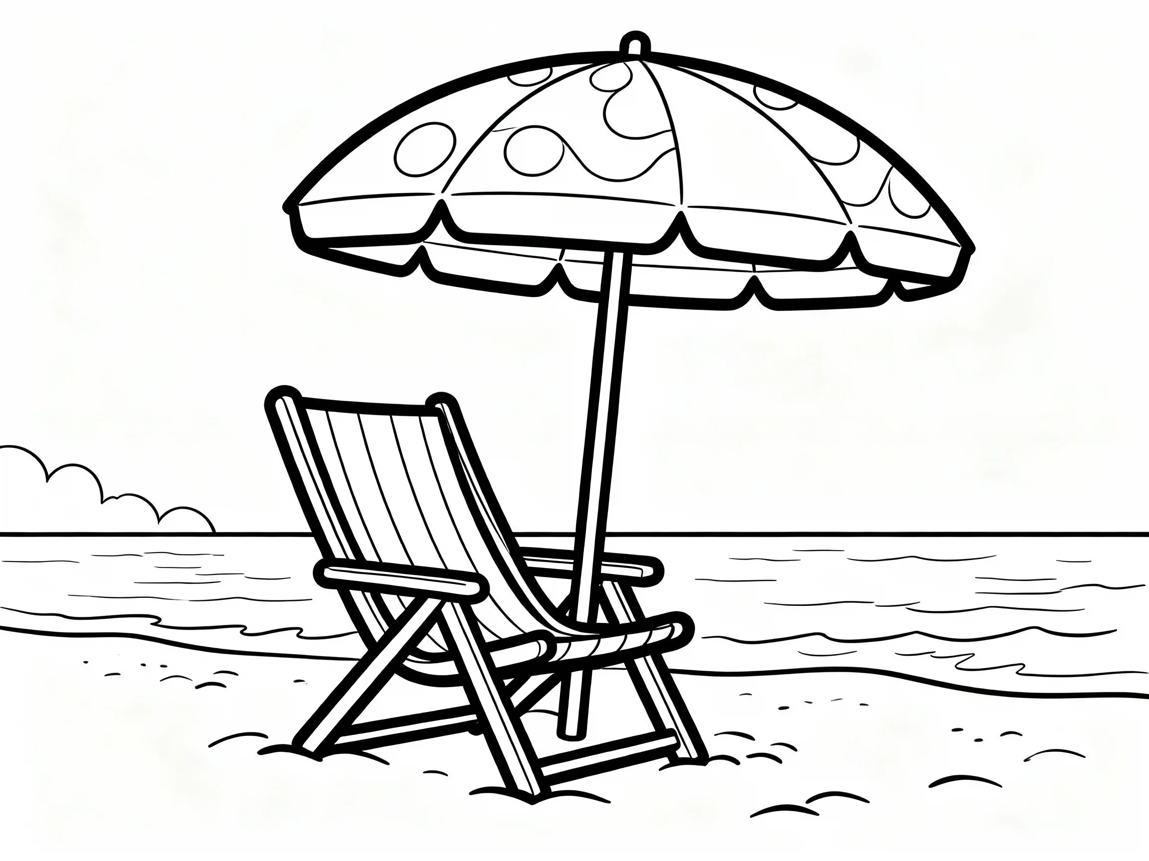 Beach Umbrella and Chair