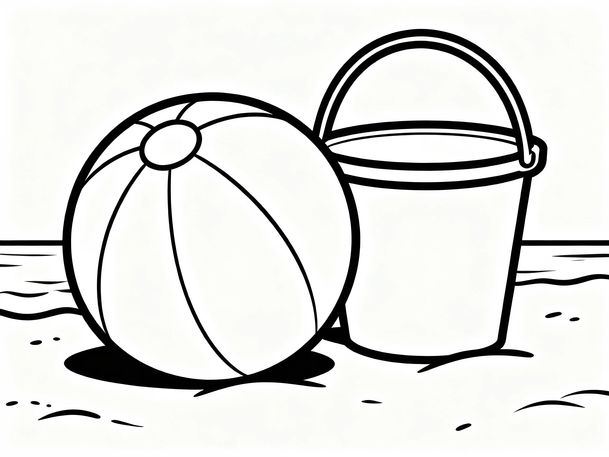 Beach Ball and Bucket