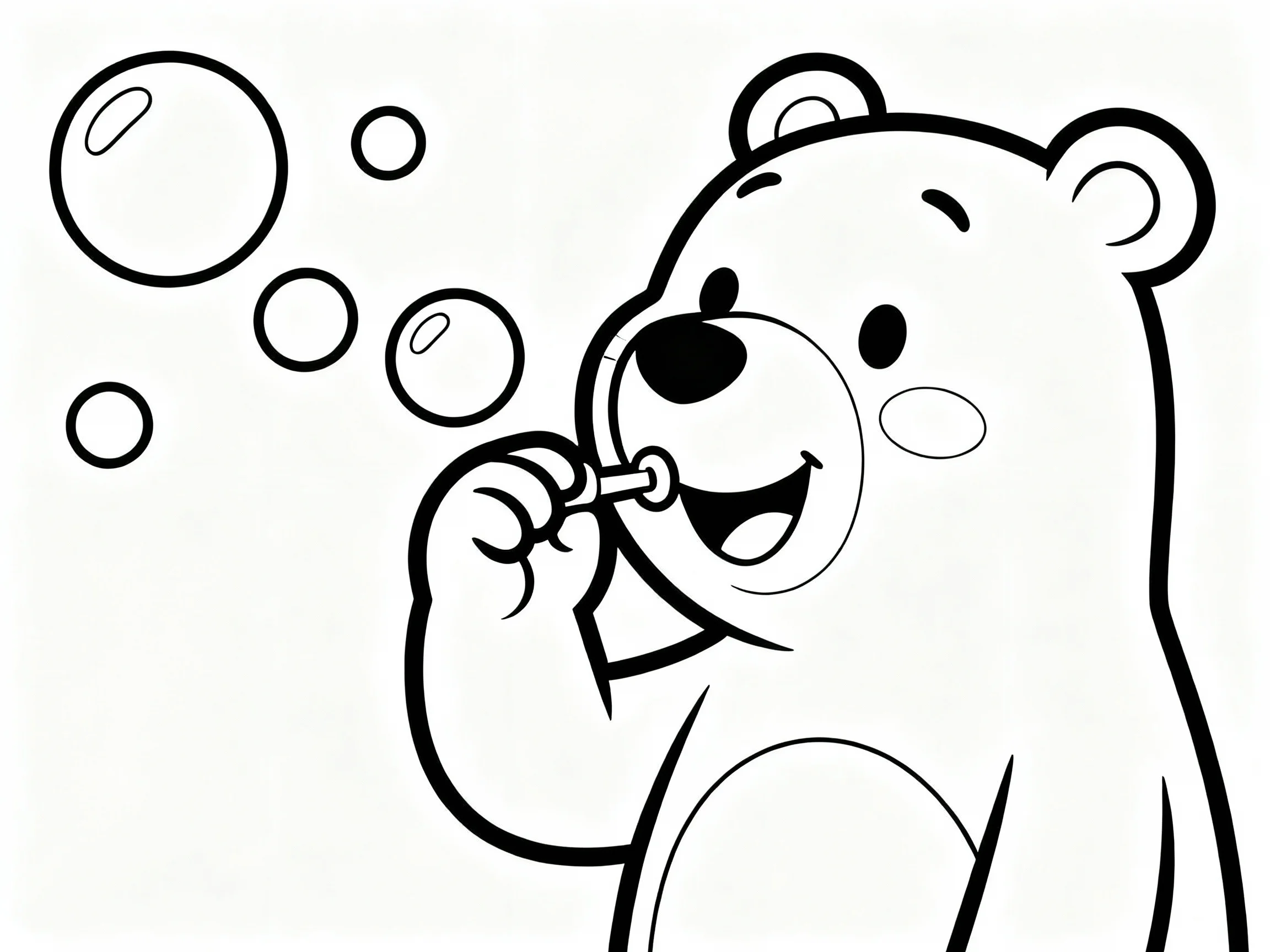 Bear Blowing Bubbles