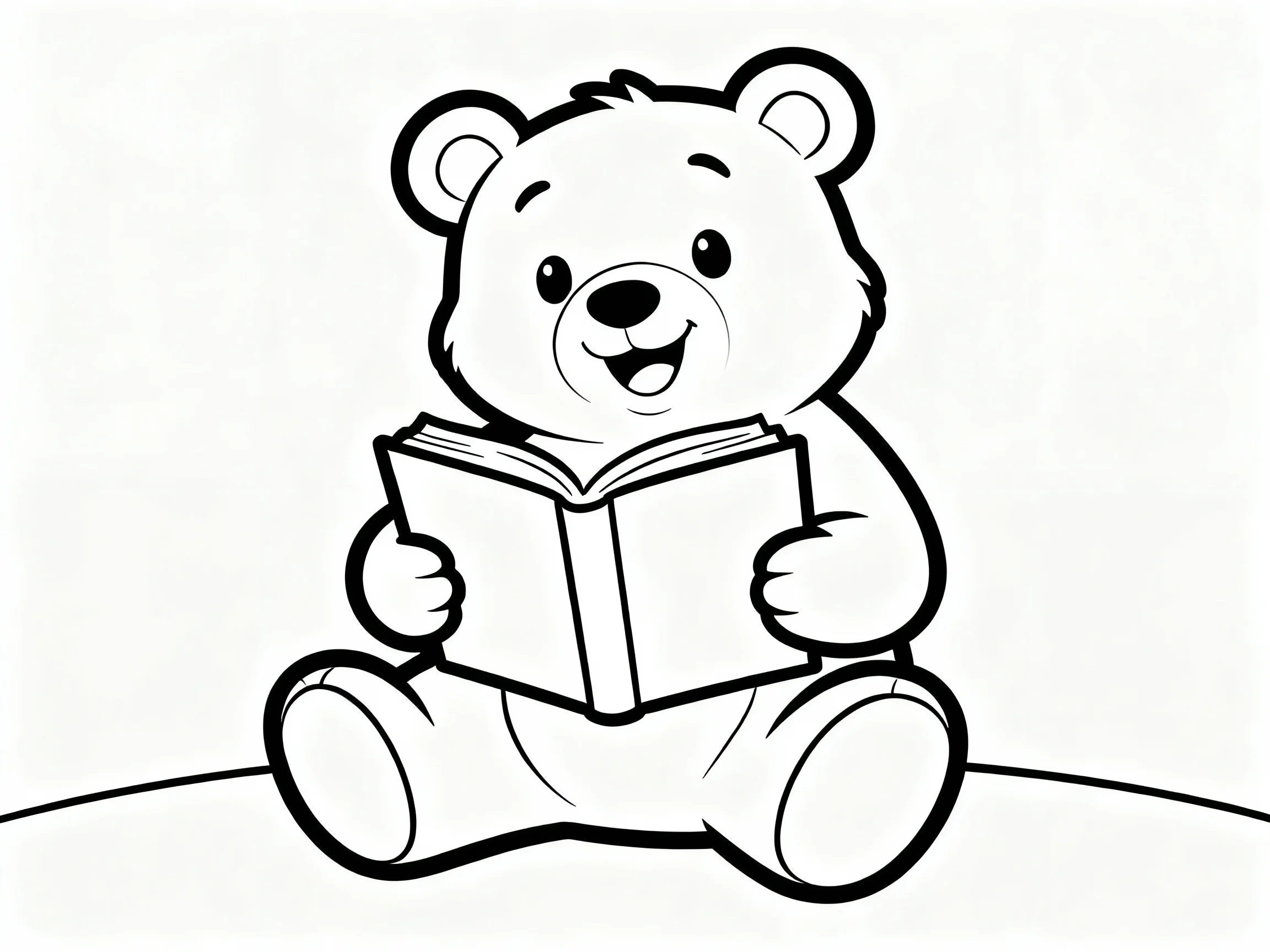 Bear Reading a Book
