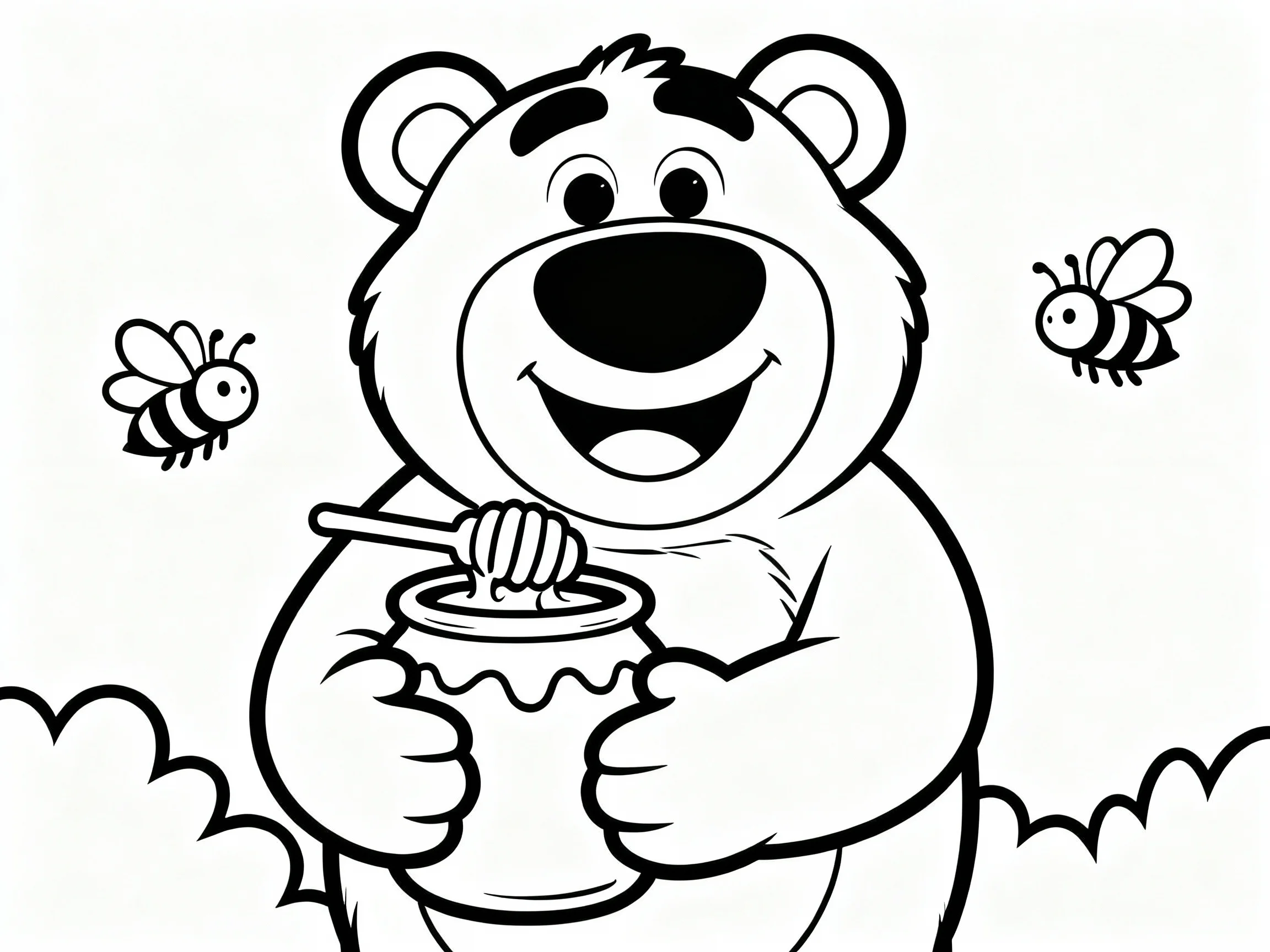 Bear Eating Honey