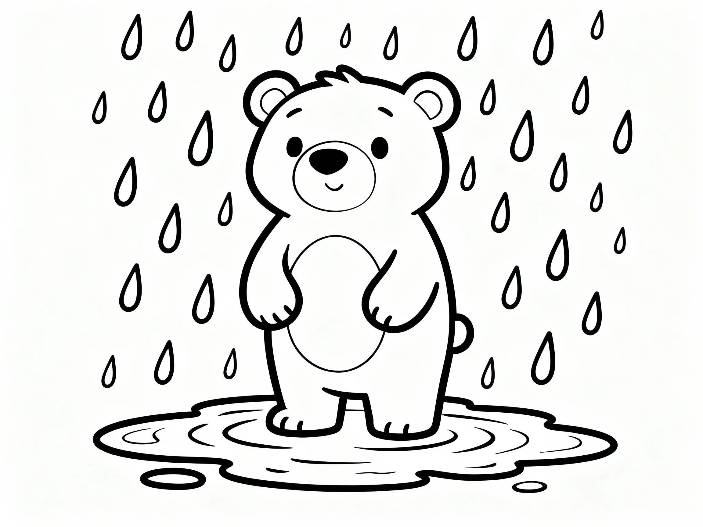 Bear in a Rainstorm