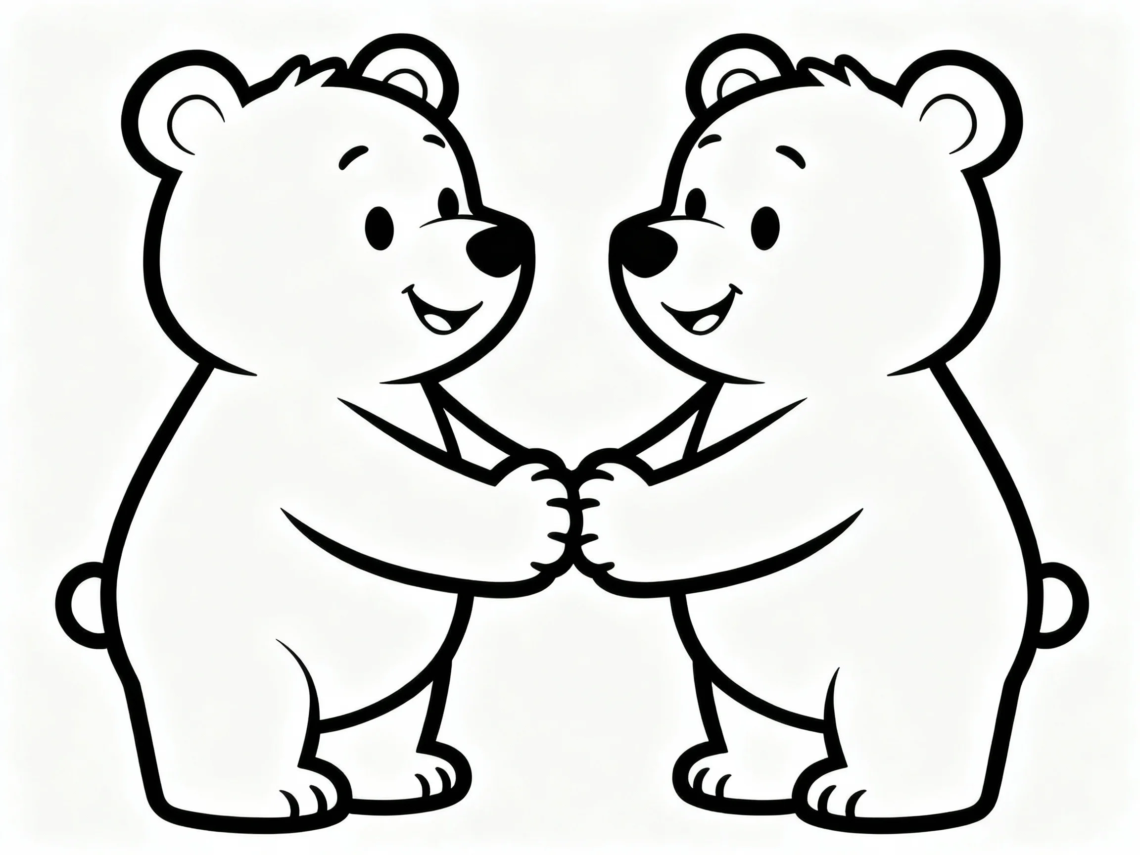 Bear Holding Hands
