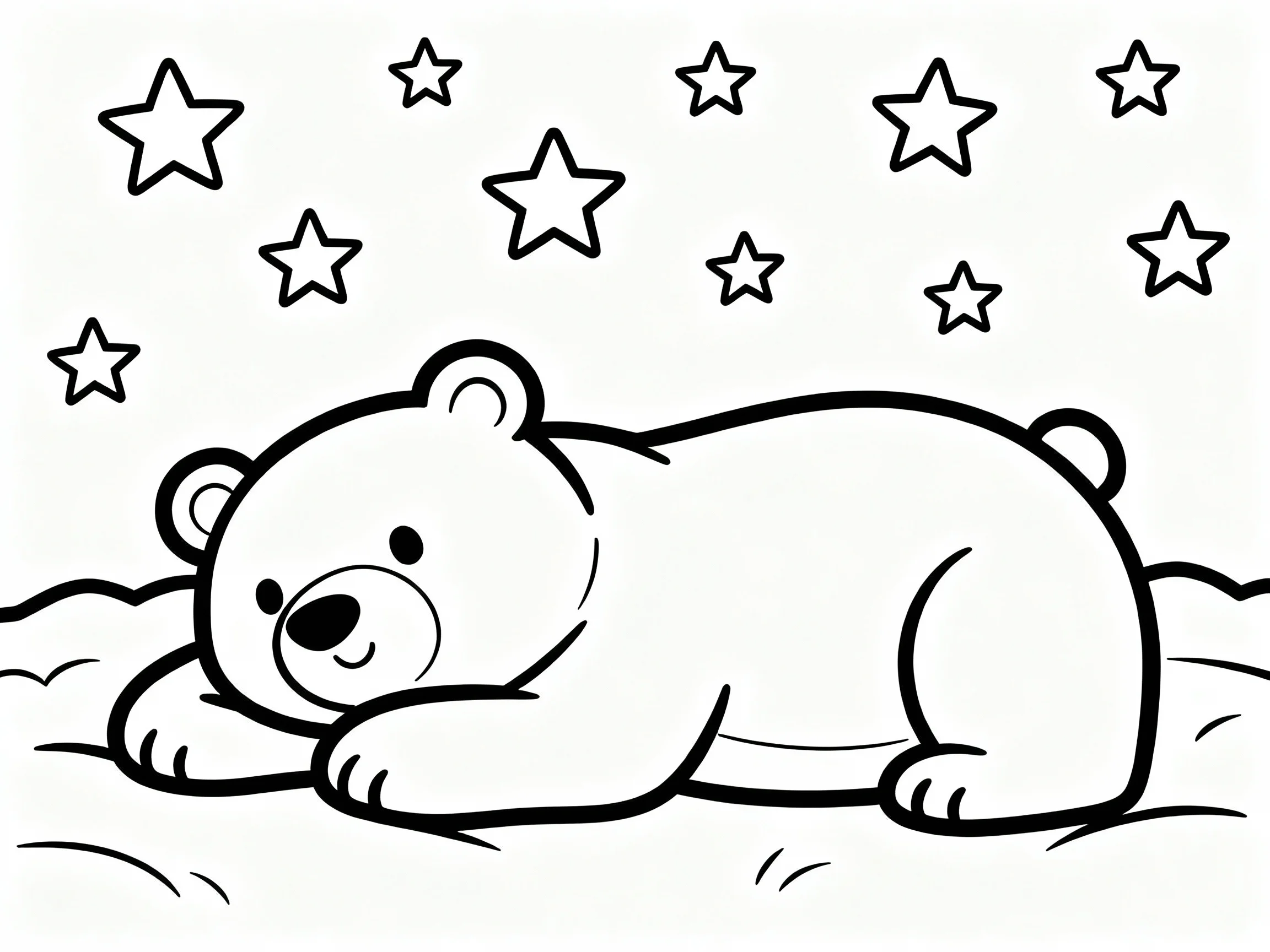 Bear Surrounded by Stars